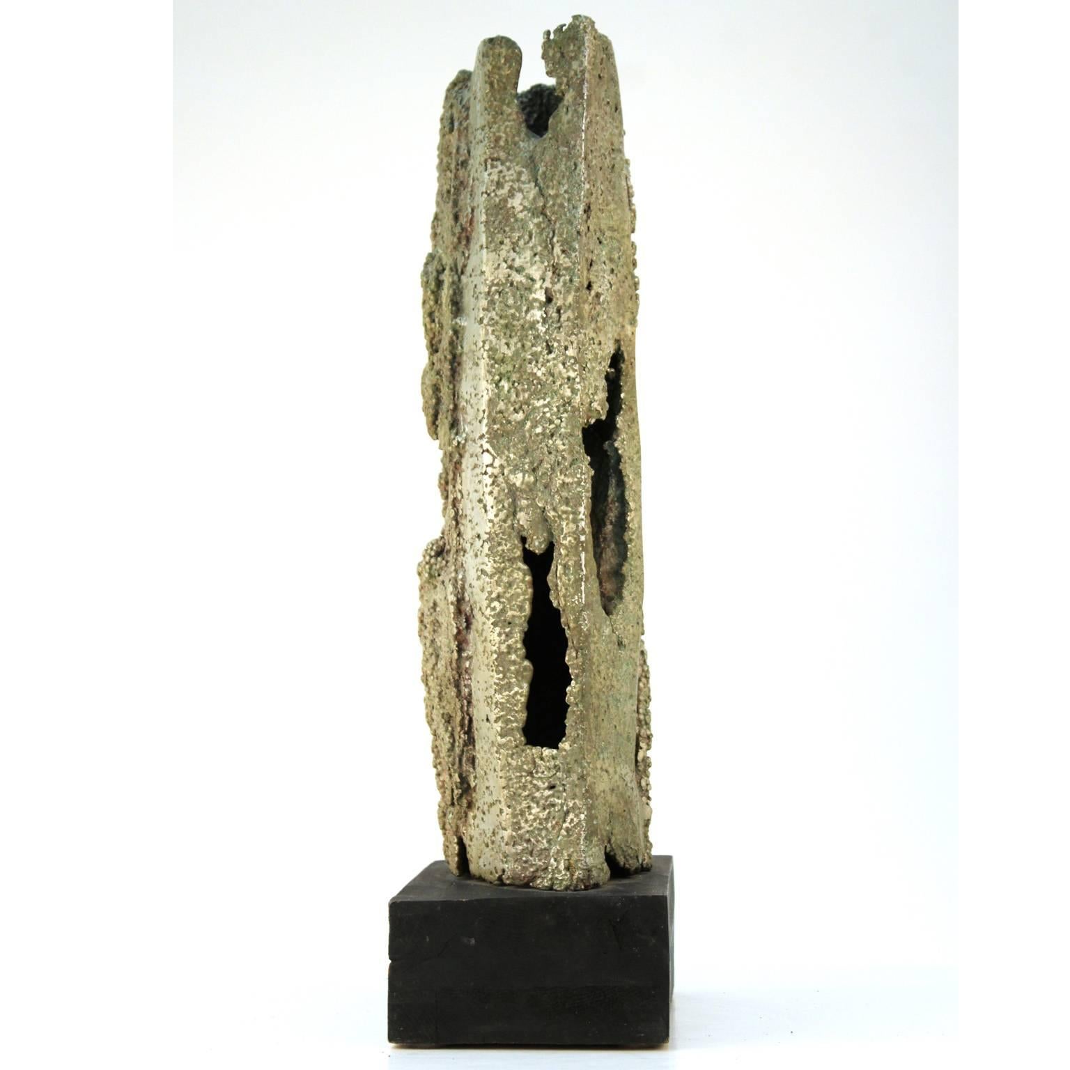 Cast Aluminum Brutalist Sculpture by Dcalvi In Fair Condition For Sale In New York, NY