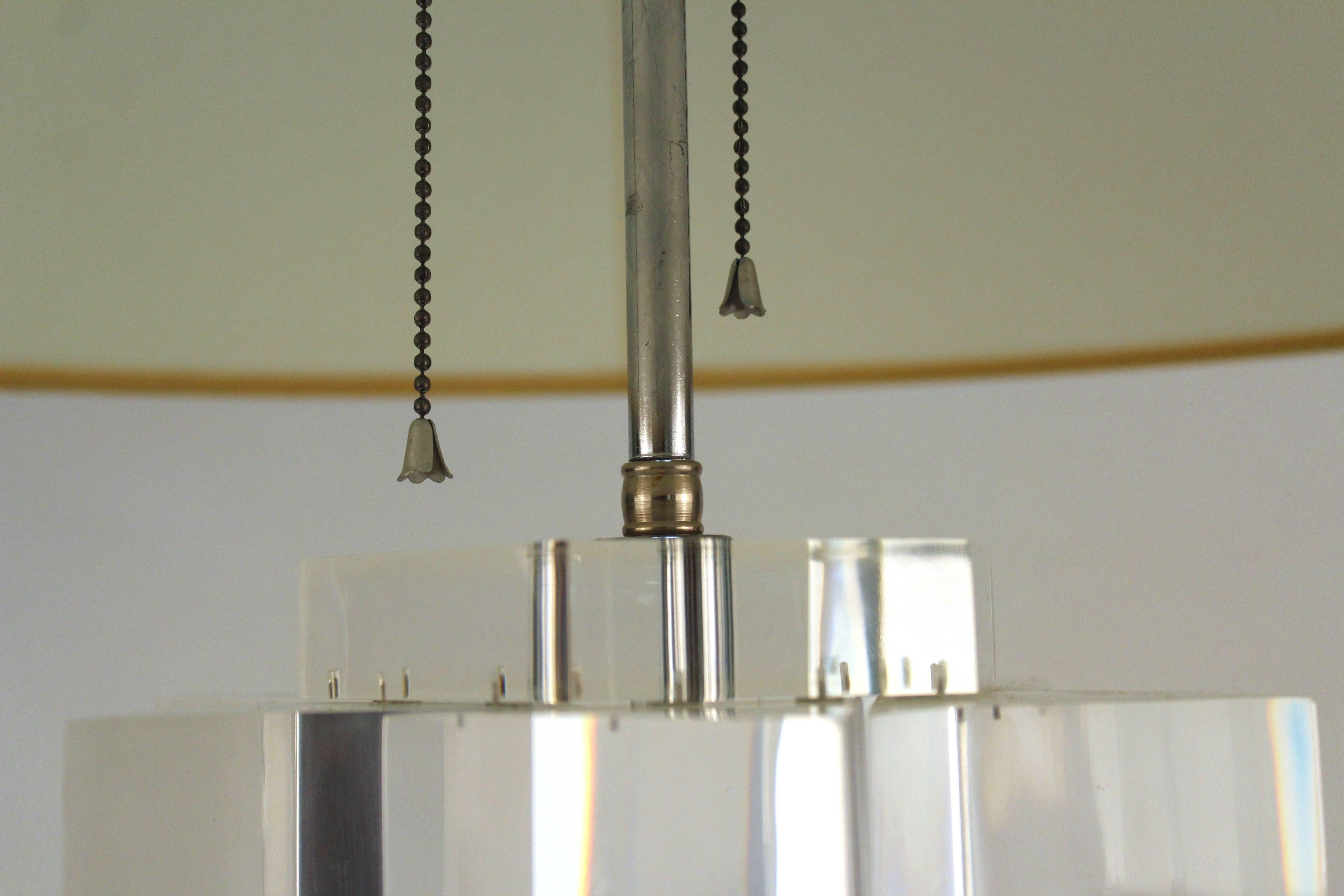Mid-Century Modern Prismatiques Lucite Table Lamp