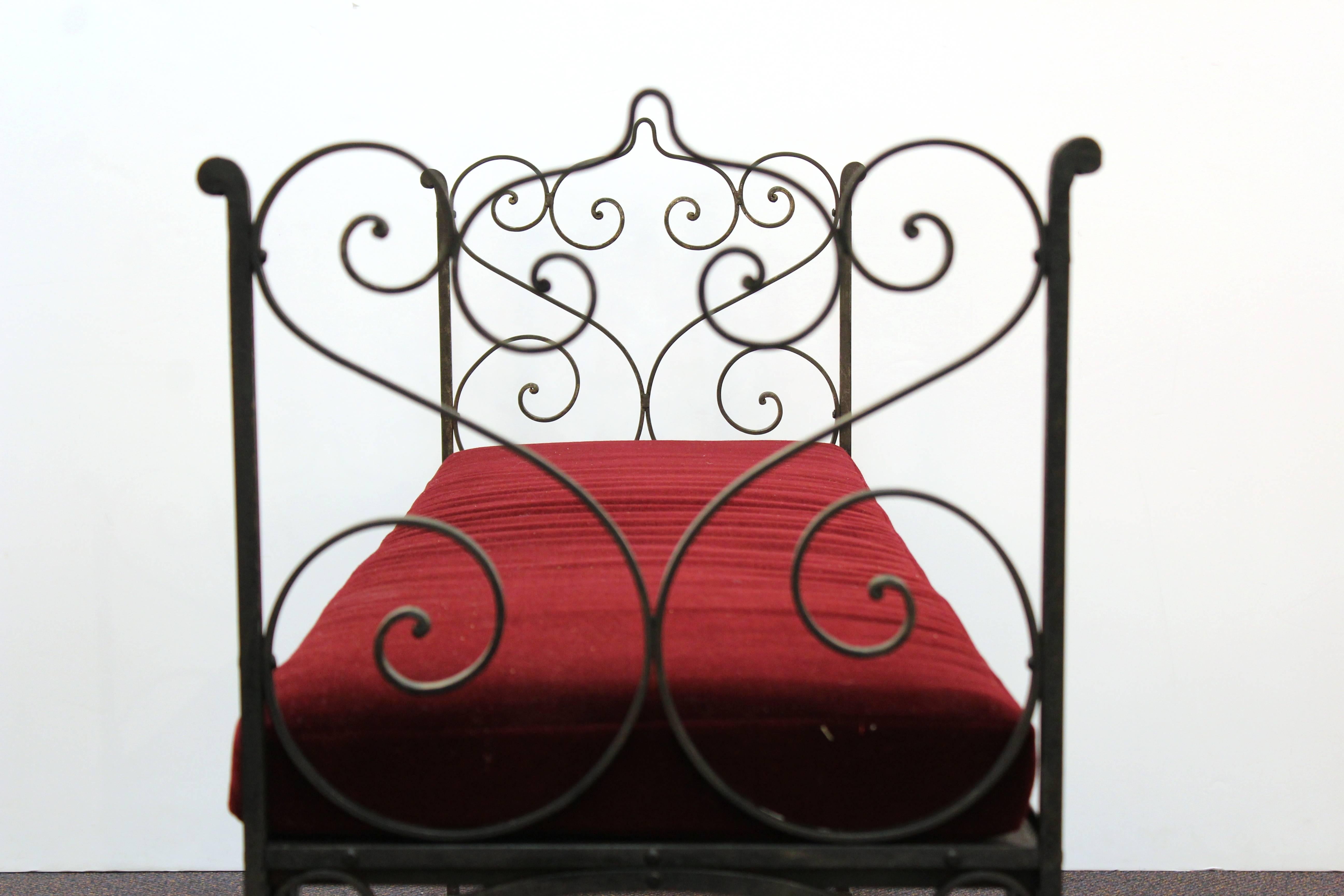 Turn of the Century Wrought Iron Bench In Excellent Condition In New York, NY