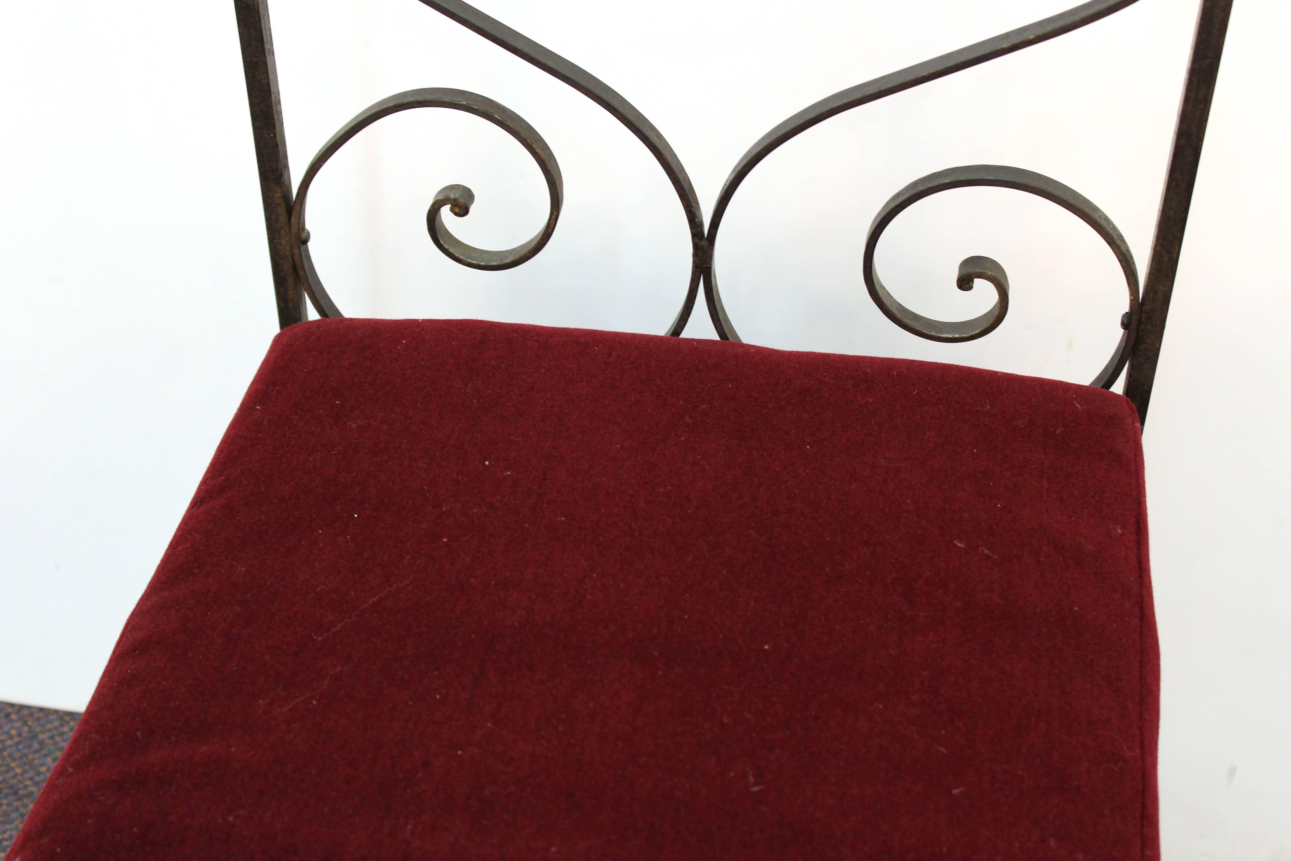 Turn of the Century Wrought Iron Bench 1