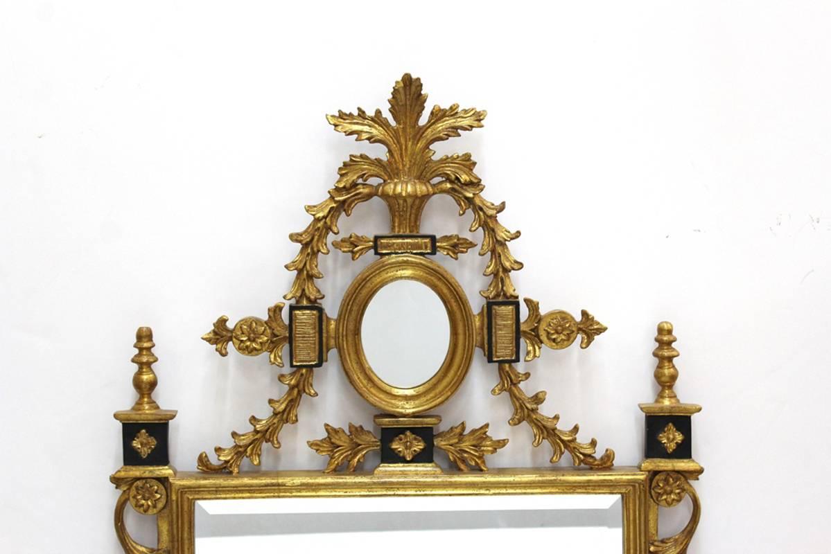 French Georgian-Style Gilt Wall Mirror