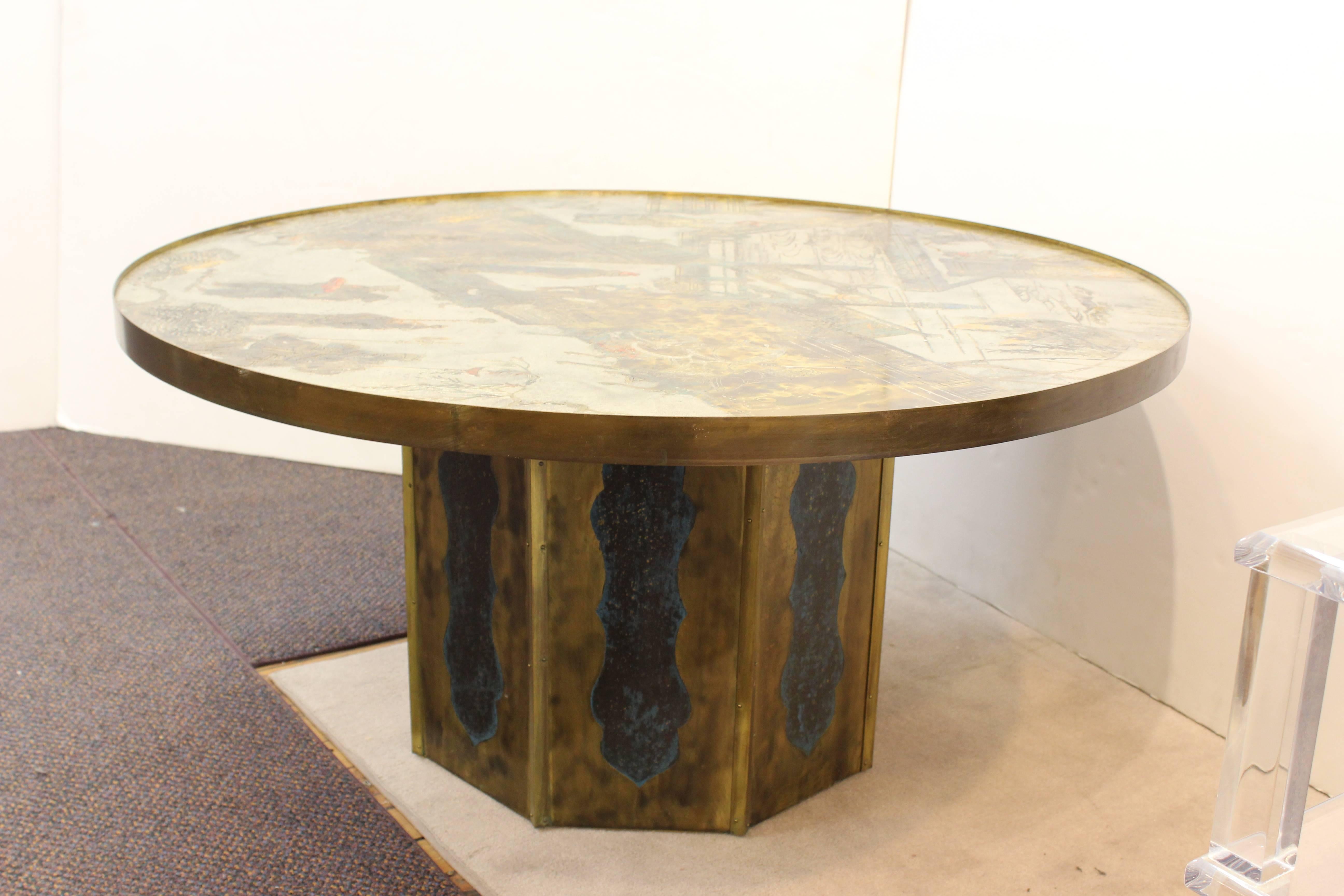 Mid-Century Modern Chinoiserie Style End Table by Philip and Kelvin LaVerne