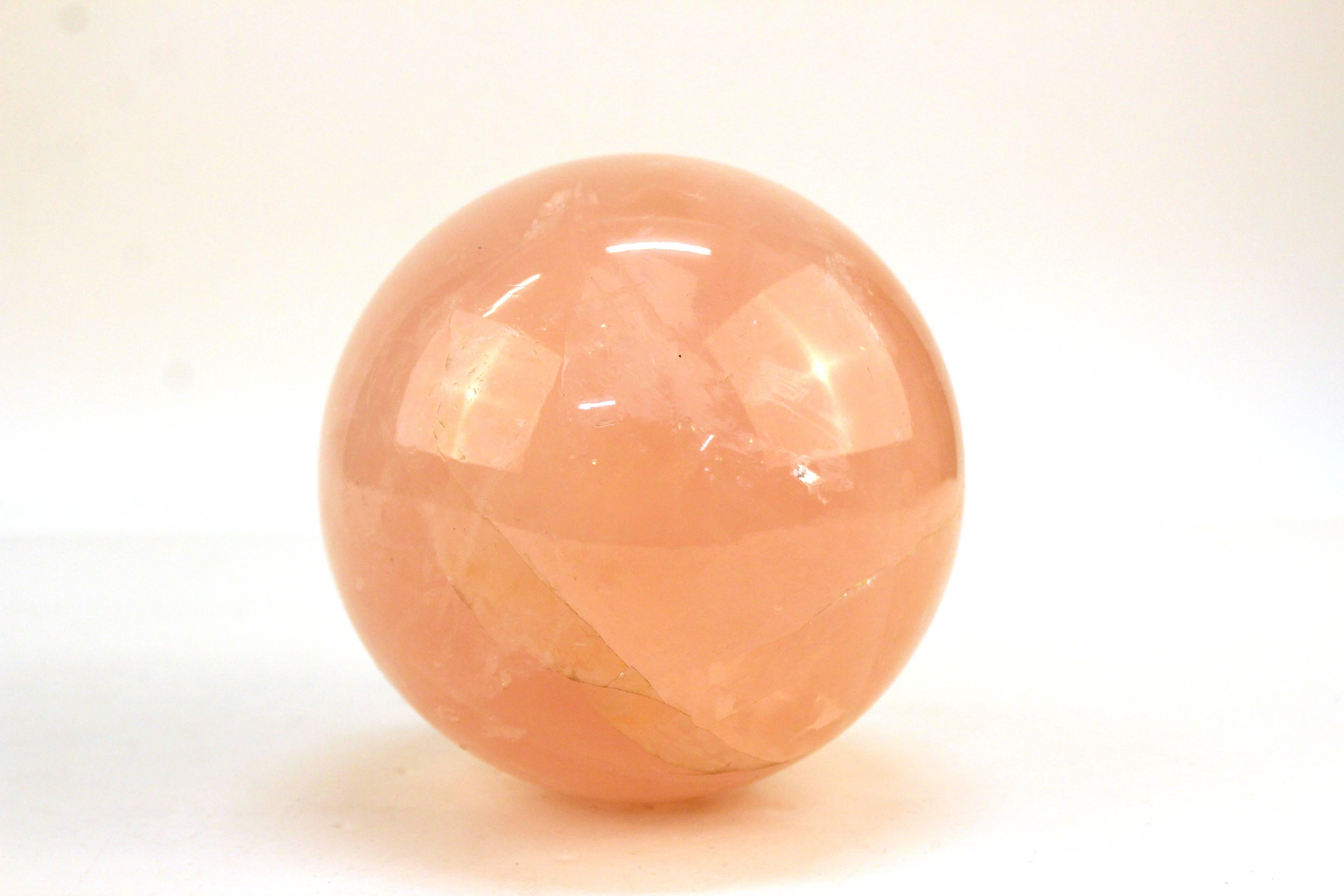 Sphere and Stand in Rose Quartz 1