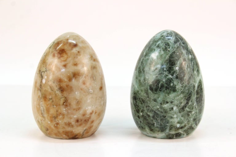 Pair of Marbled Stone Paperweights For Sale at 1stDibs