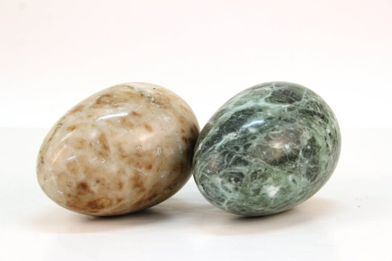 Pair of Marbled Stone Paperweights For Sale at 1stDibs