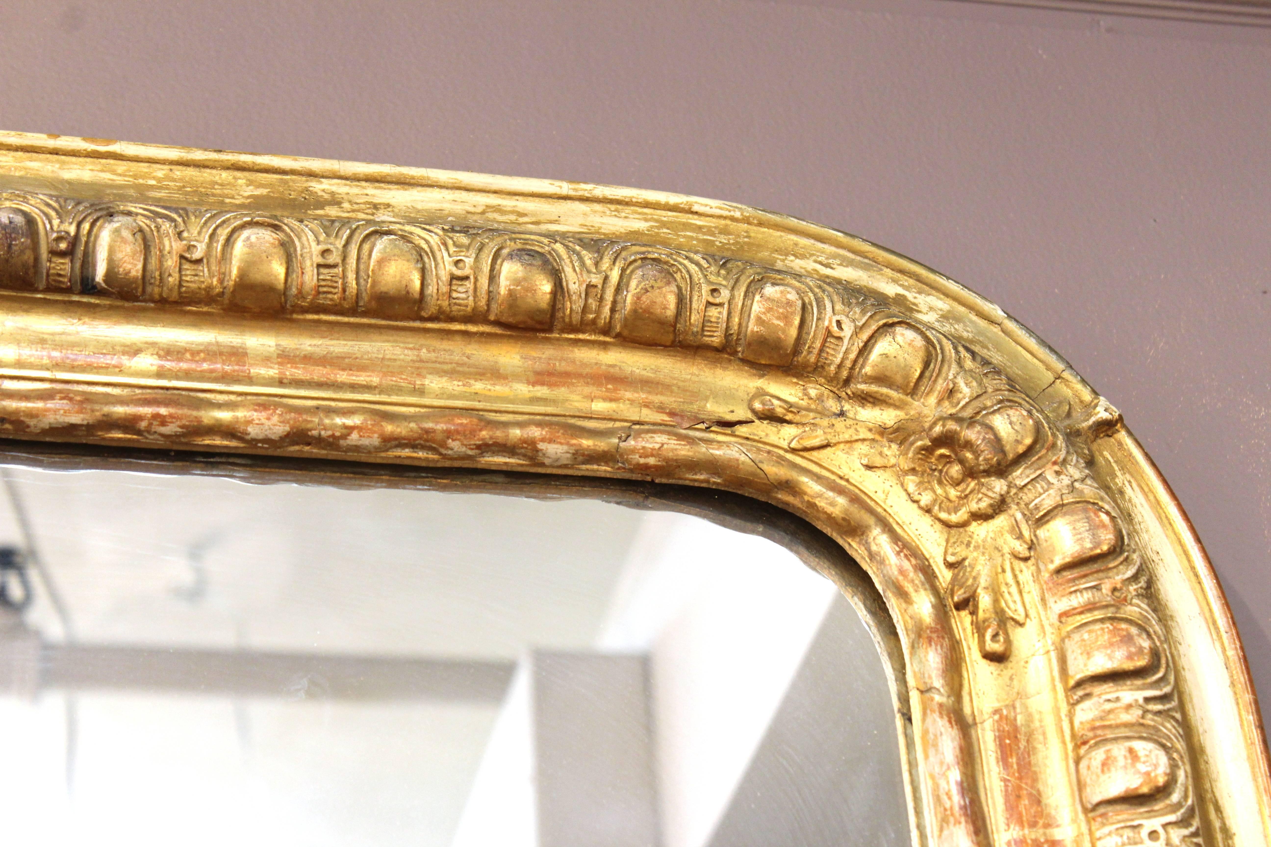 Mid-19th Century French Louis Philippe Period Giltwood Mirror