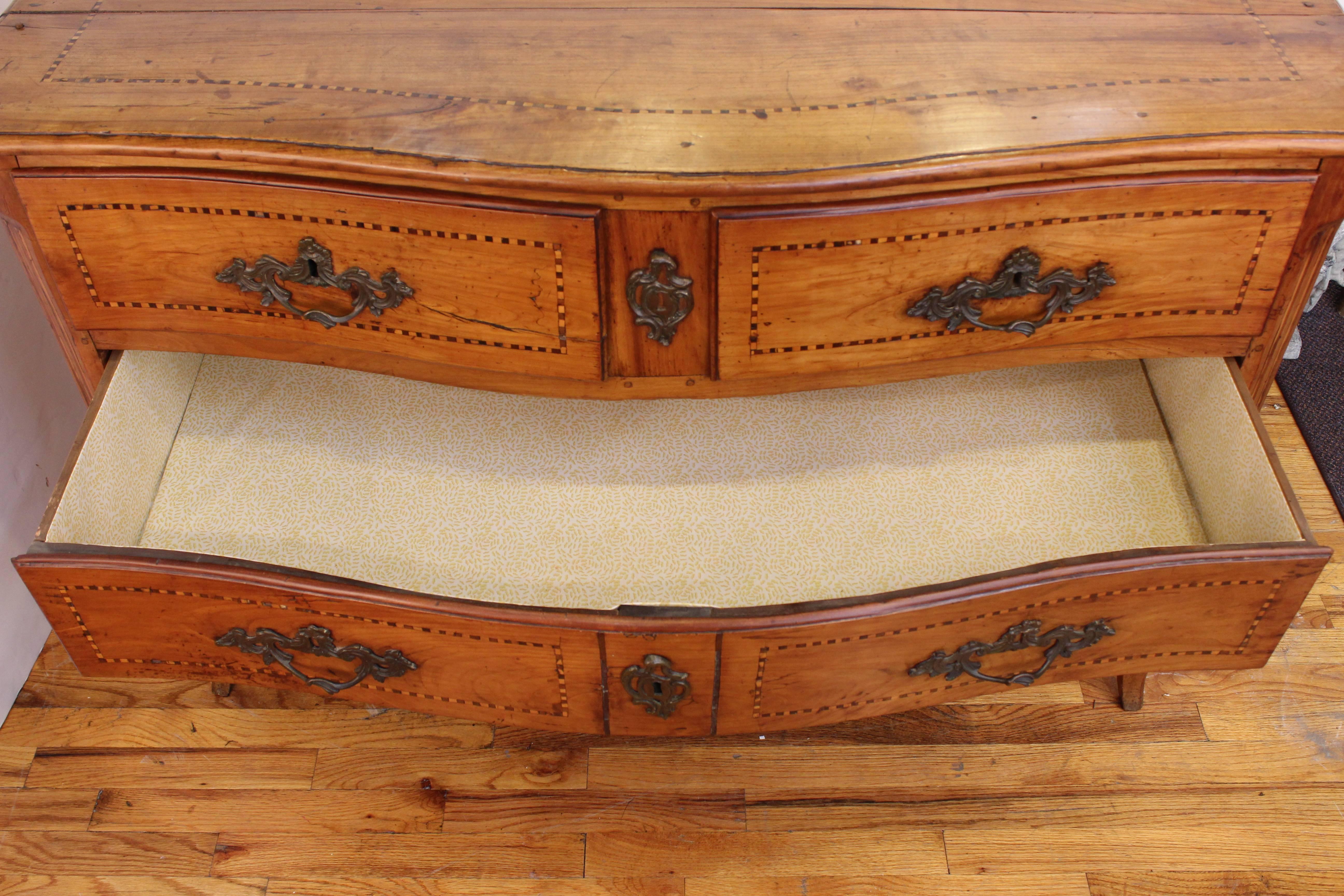 Marquetry German Late 18th Century Baroque Style Walnut Commode