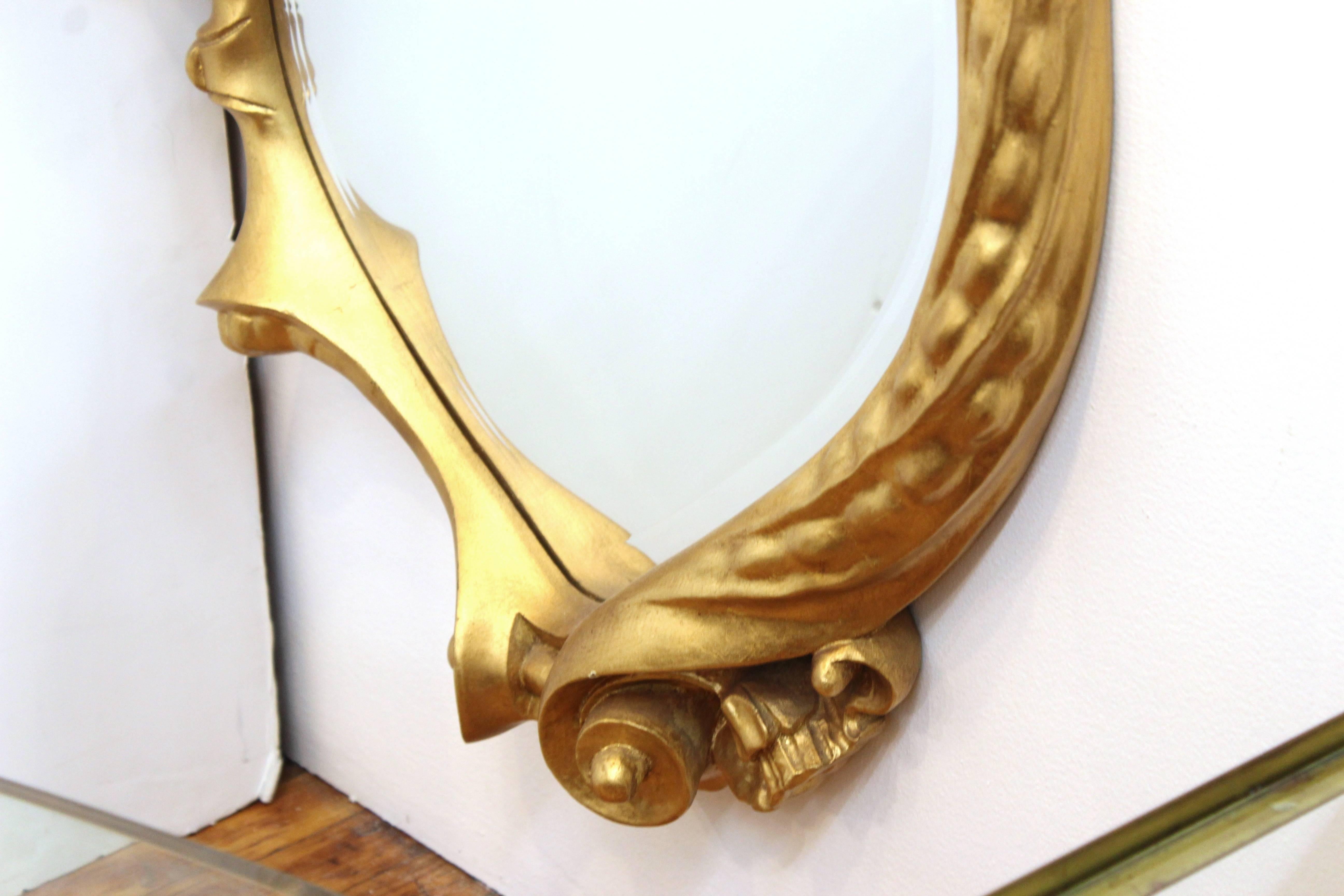 Monumental Full-Length Wall Mirror in Carved Giltwood Frame 2