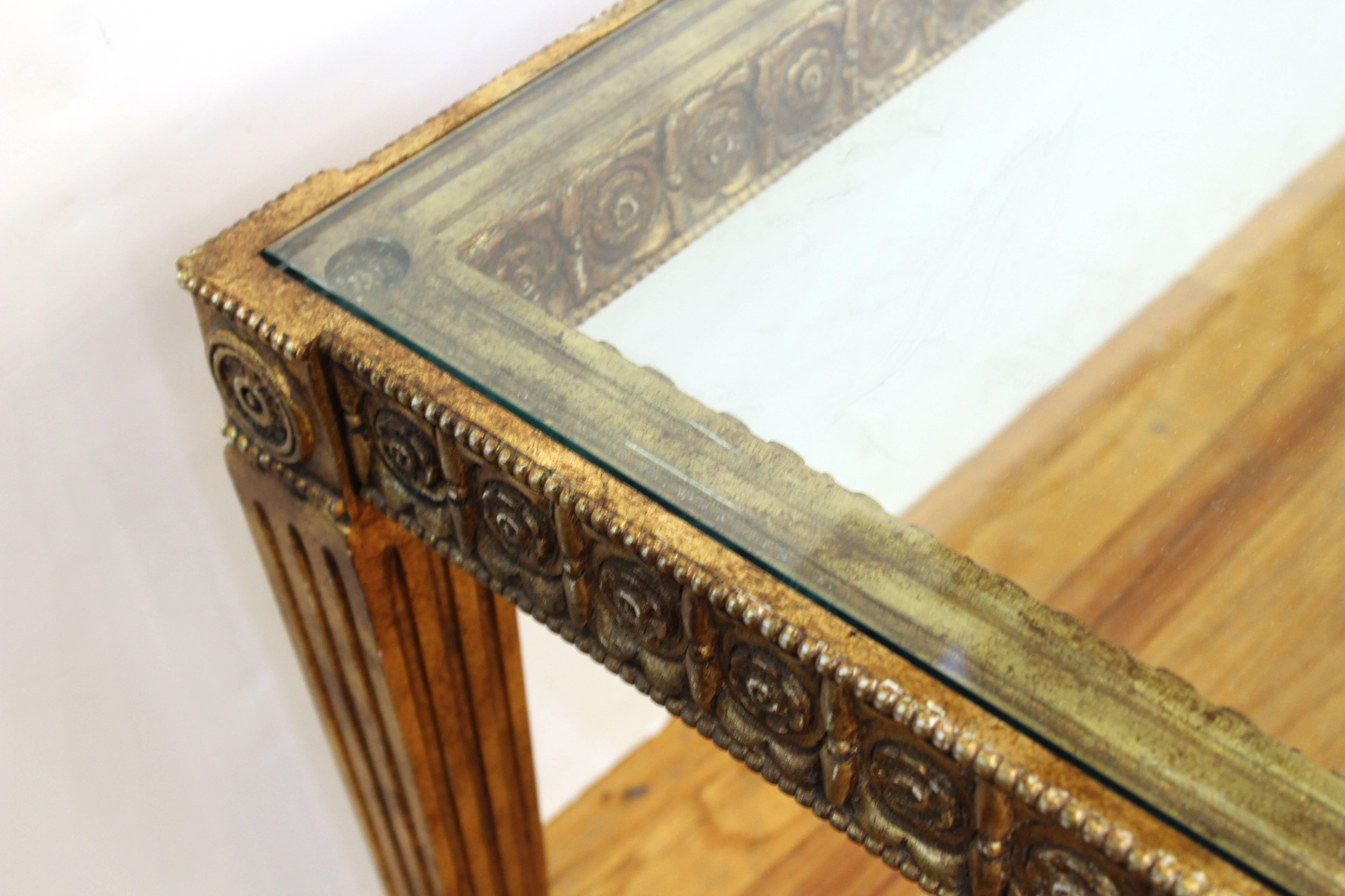 Glass and Giltwood Coffee Table 6