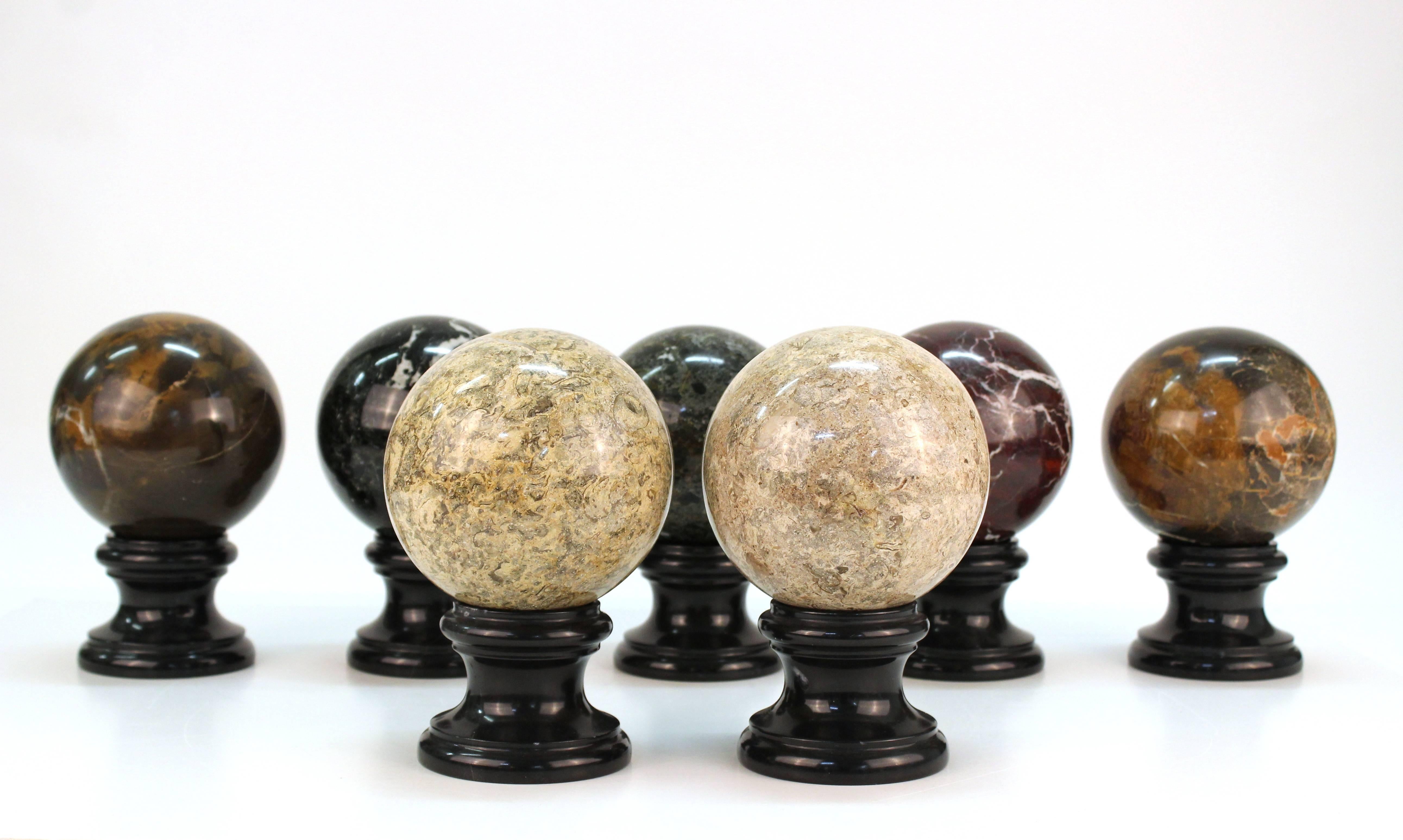 Set of Stone and Marble Balls In Good Condition In New York, NY