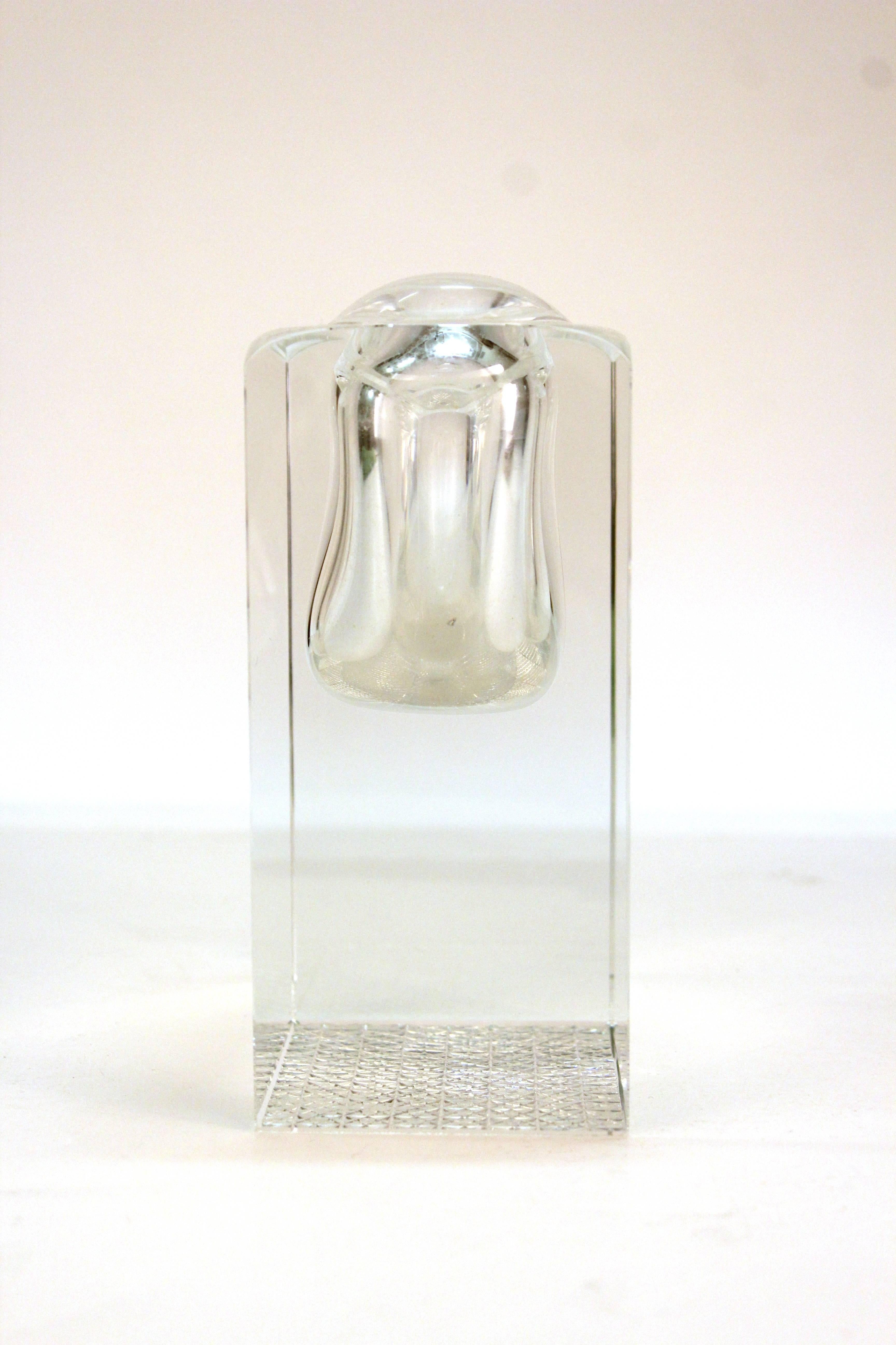 Mid-Century Modern Vase moderniste en cristal au plomb en vente