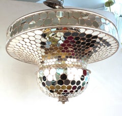 Art Deco Mirrored Roller Rink Pendant