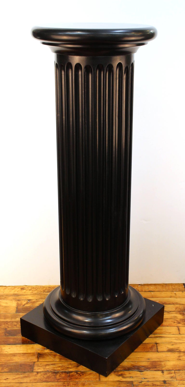 Fluted Columns in Ebonized Wood at 1stDibs