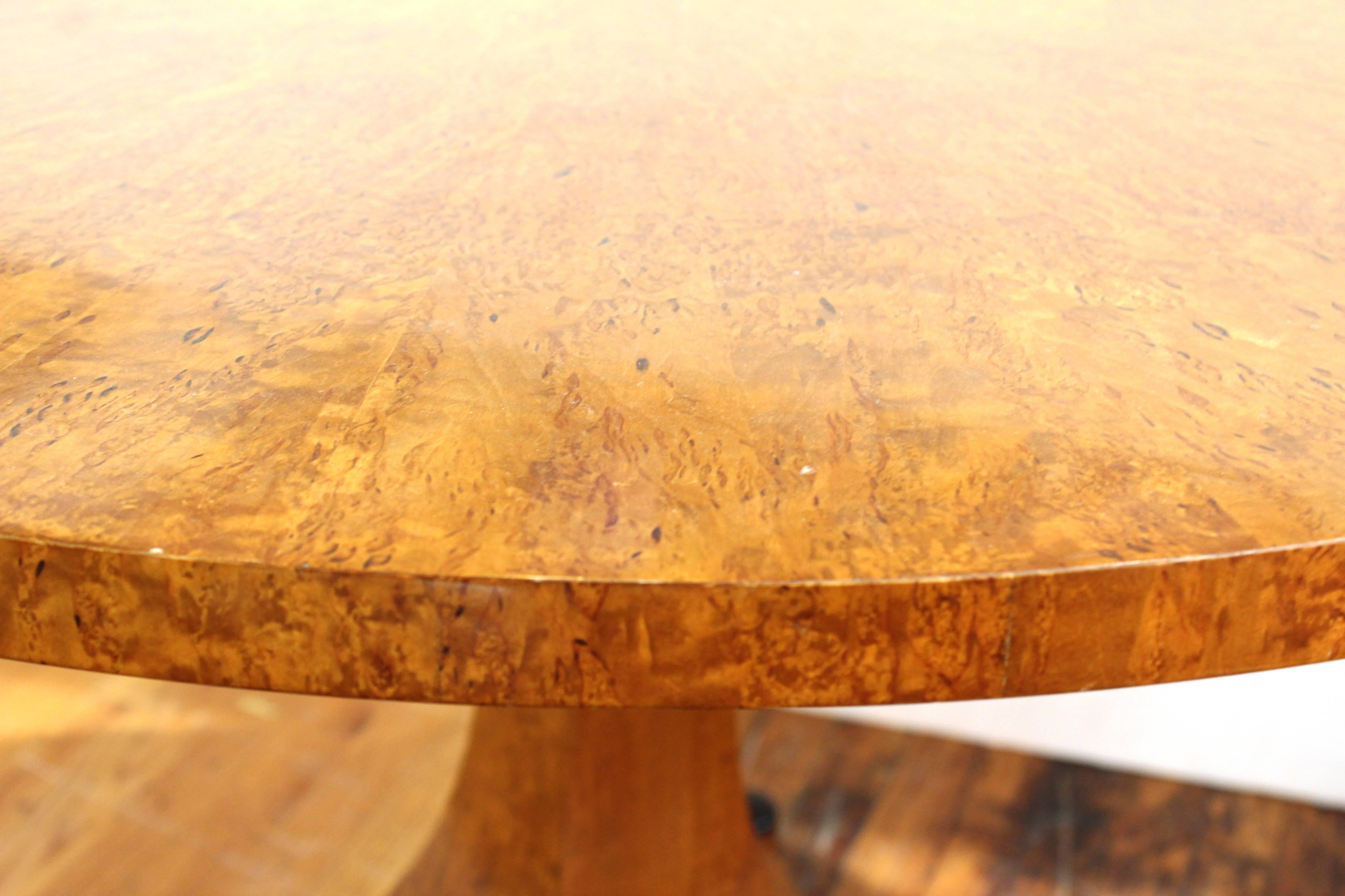 Wood Round Art Deco Dining Table