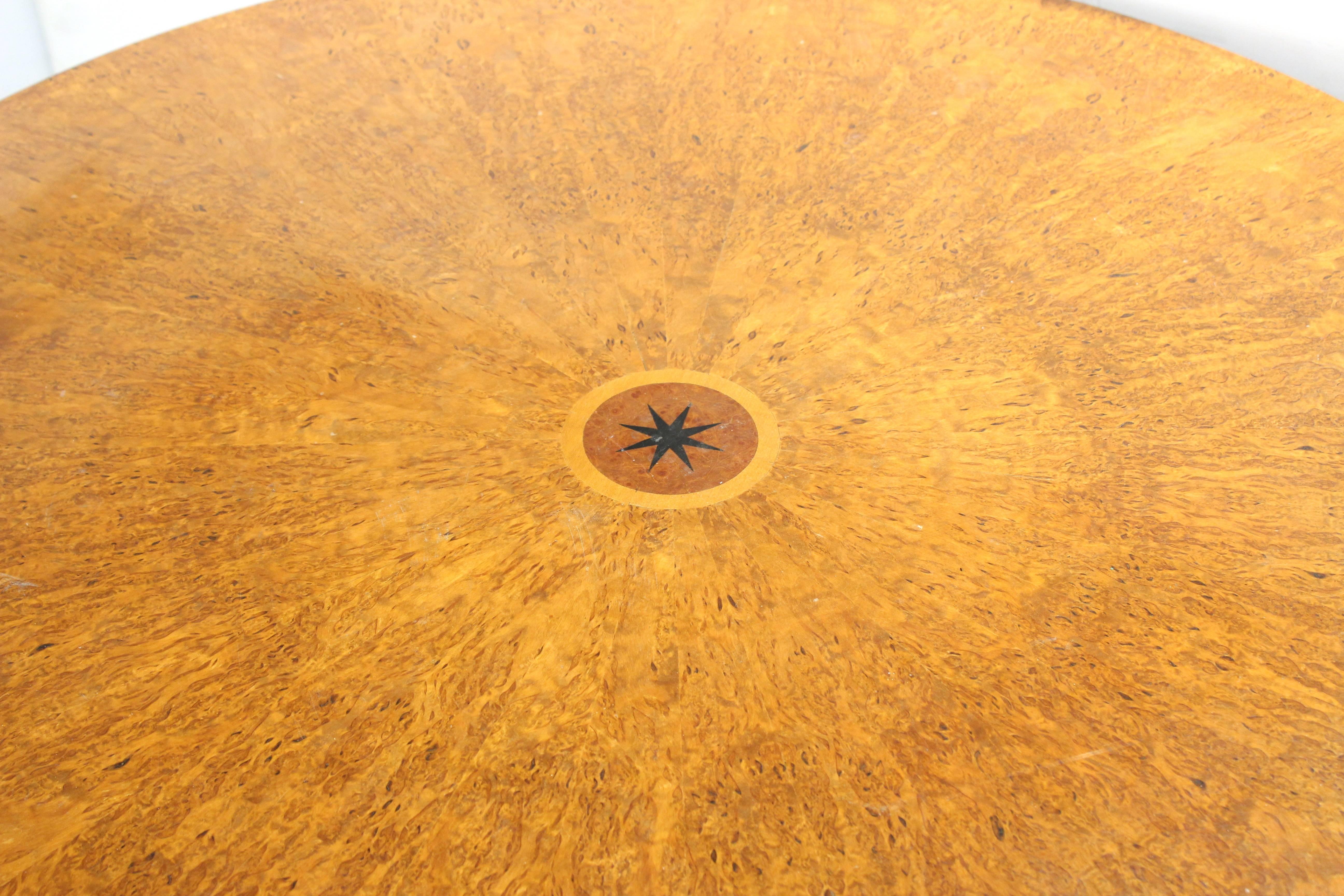 Round Art Deco Dining Table In Good Condition In New York, NY