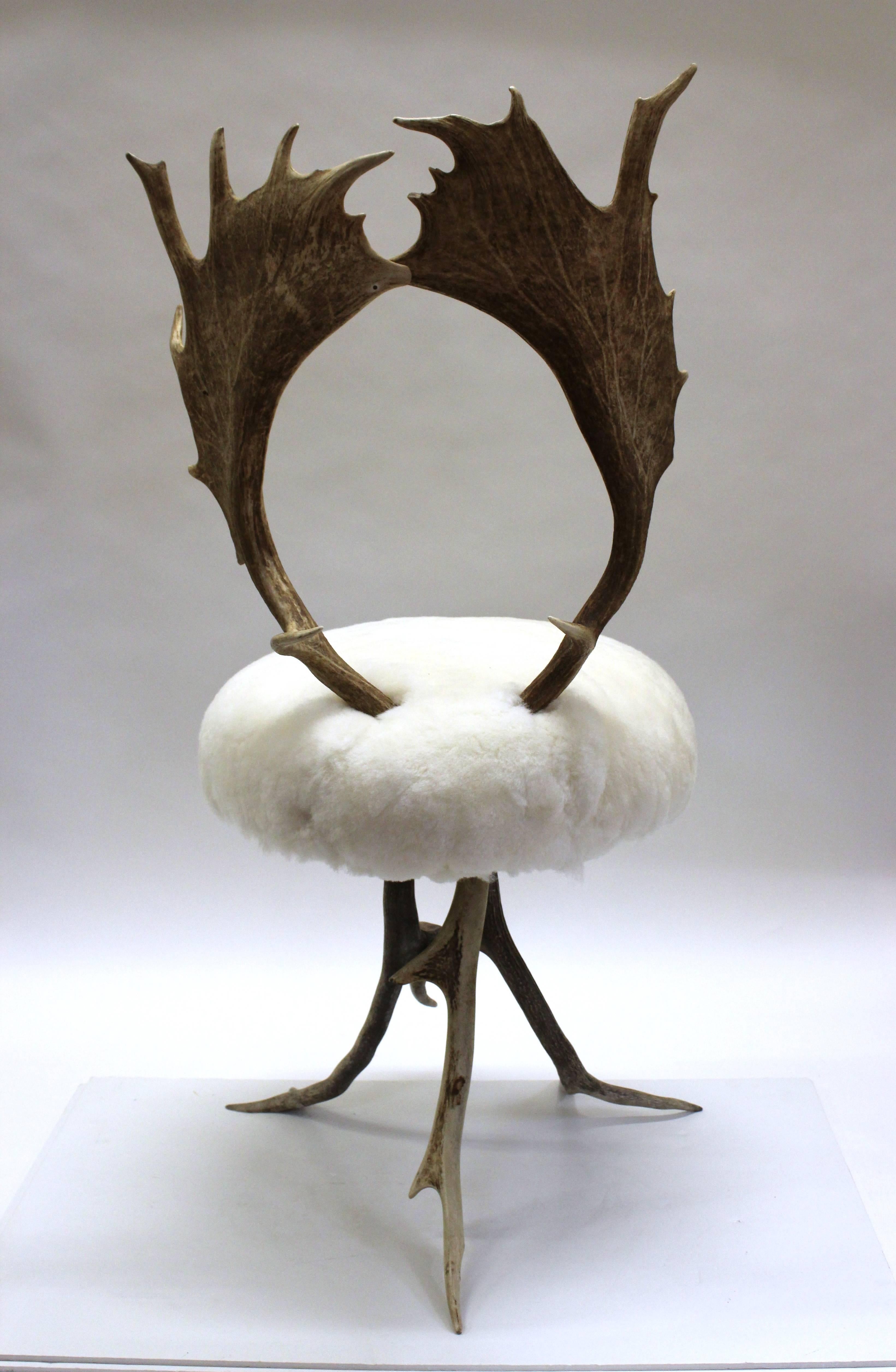 20th Century Pair of Antler Chairs