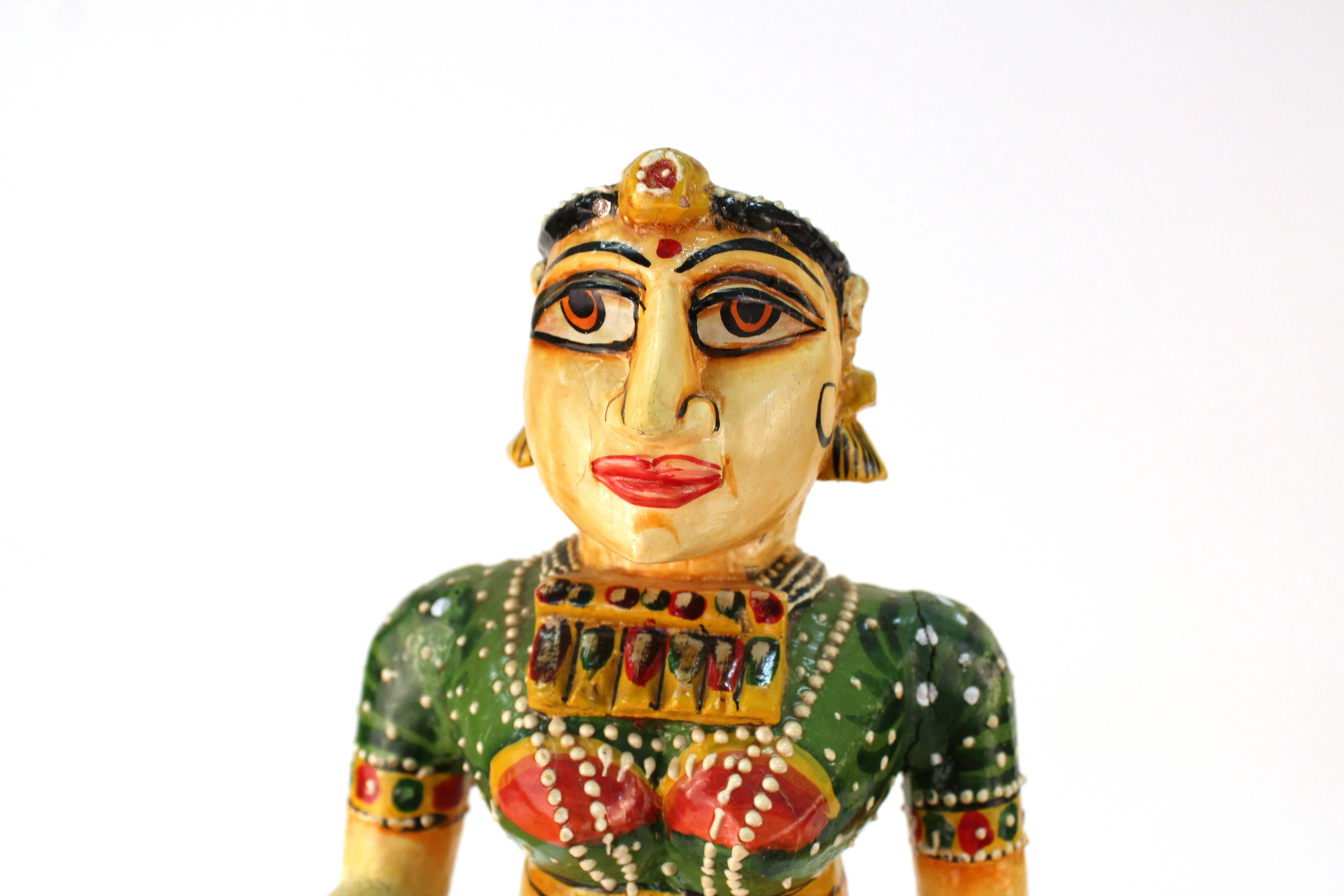 Wood Polychrome Indian Gangaur Dolls