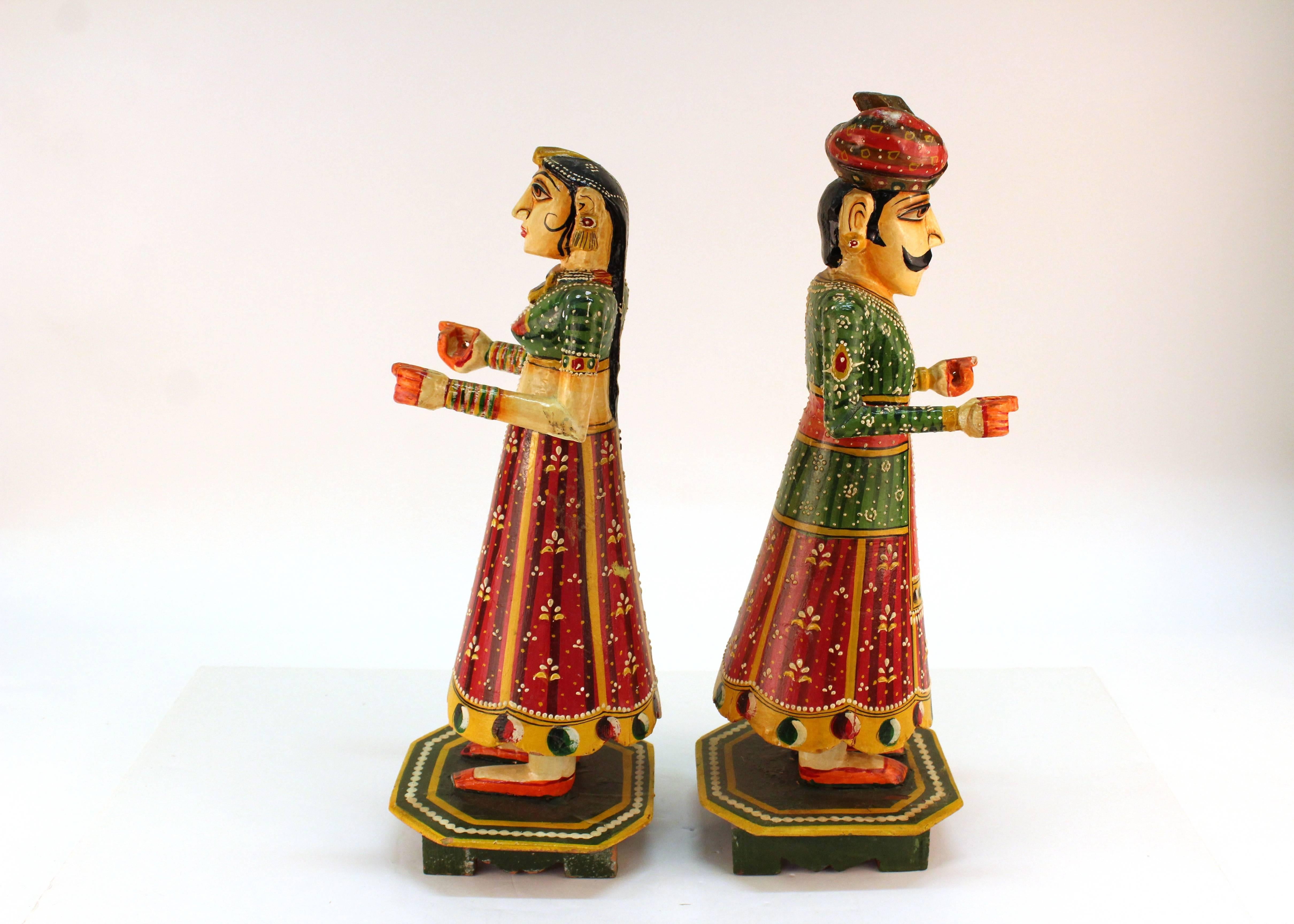 20th Century Polychrome Indian Gangaur Dolls