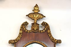 Federal Style Oval Wall Mirror with Lion Motif