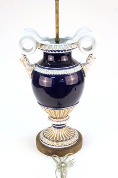 Meissen Snake Urn Table Lamp