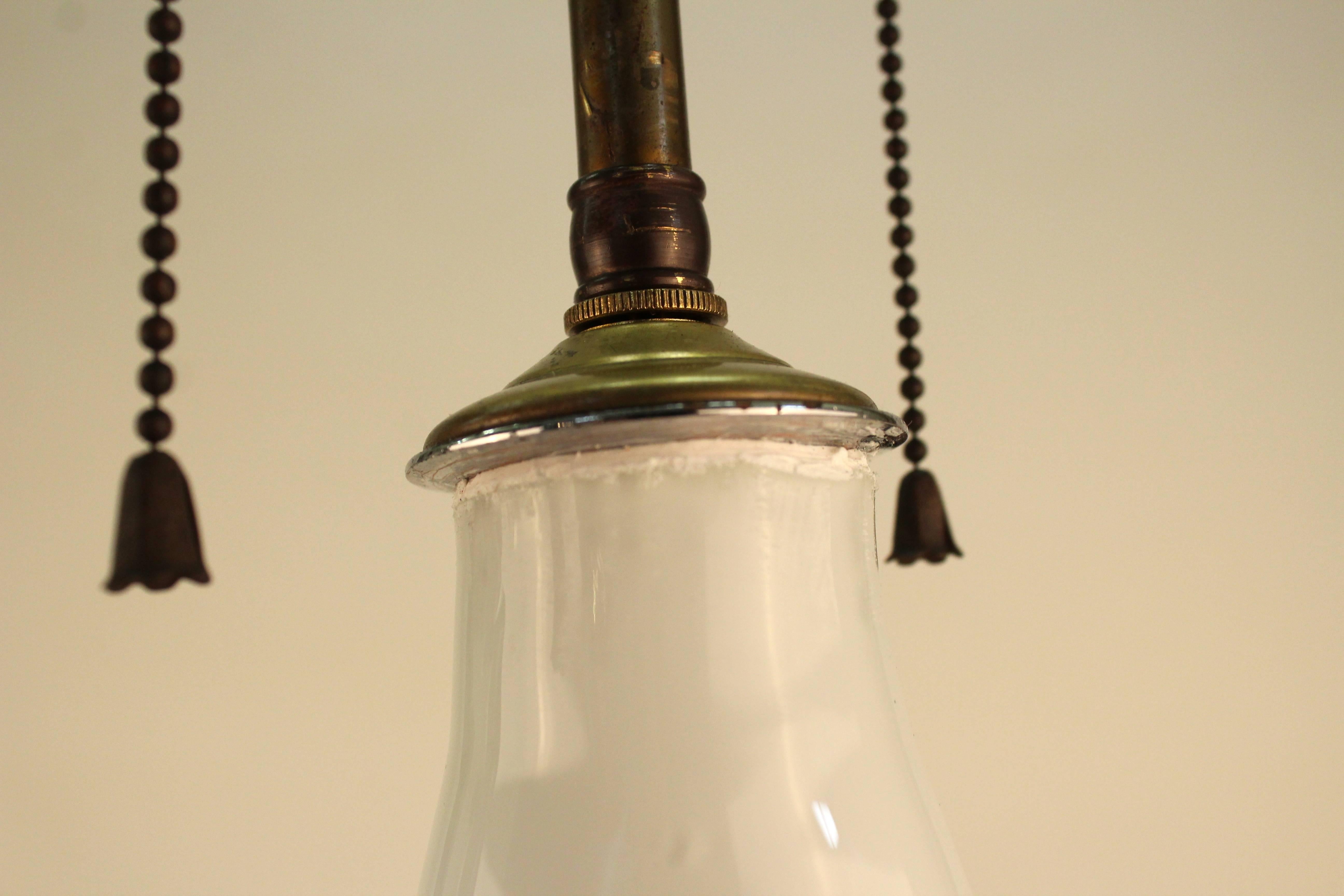 Mid-Century Modern Venetian Balboa Glass Table Lamps in White 3