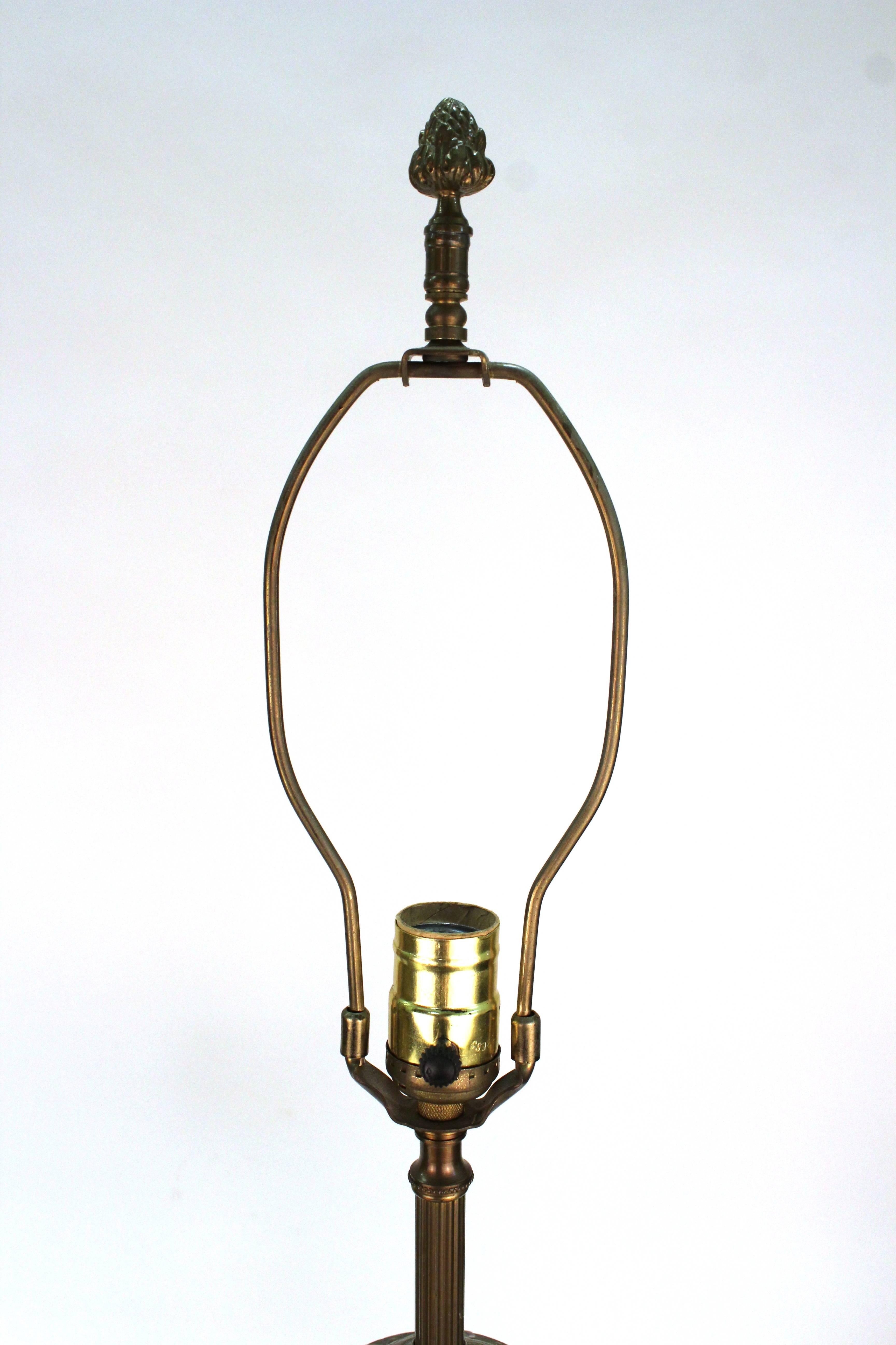 Neoclassical Marble and Bronze Urn Table Lamps, Pair 4