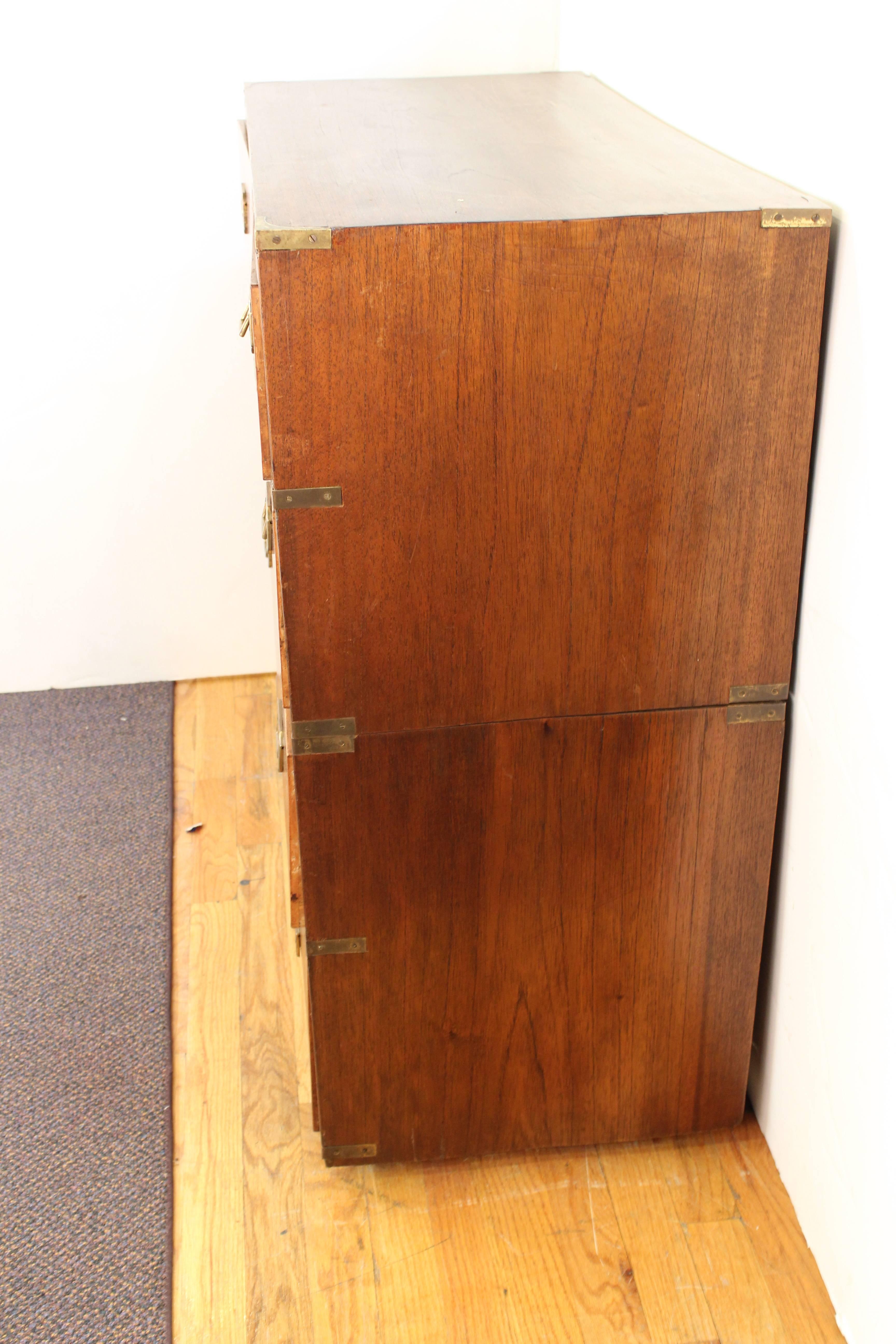 19th Century Victorian Mahogany Campaign Chest In Good Condition In New York, NY