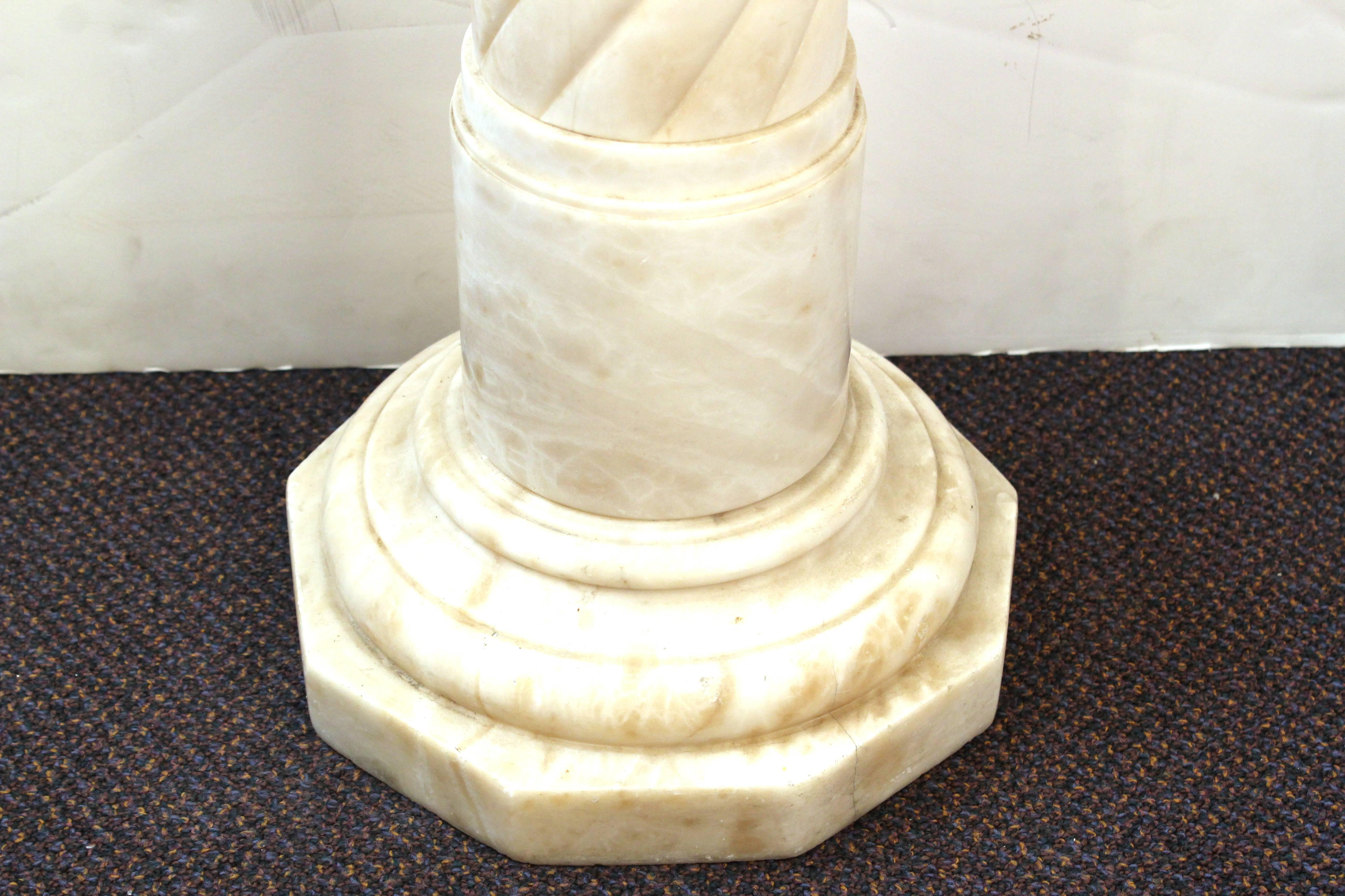 Victorian White Marble Pedestal 1