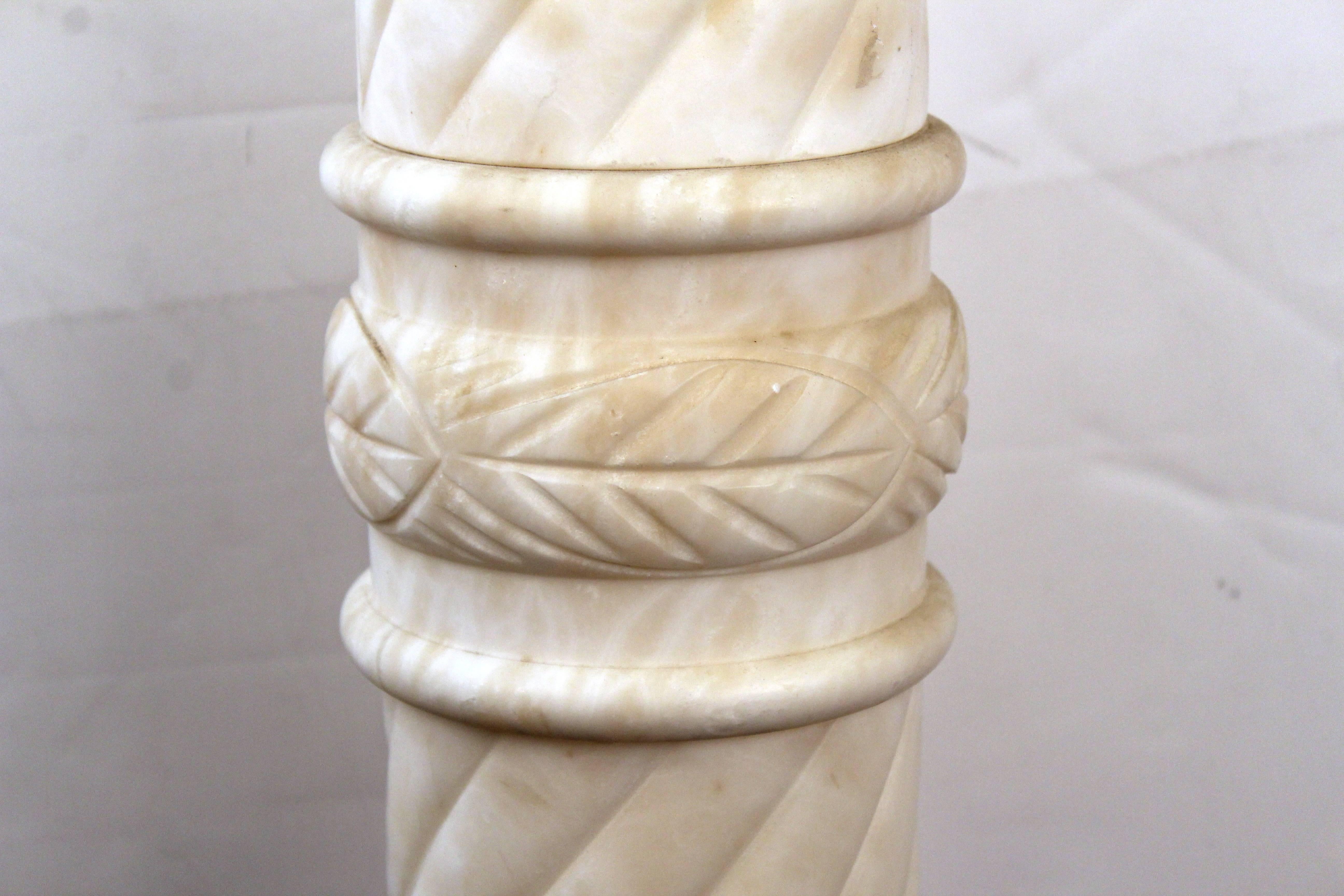 Late 19th Century Victorian White Marble Pedestal