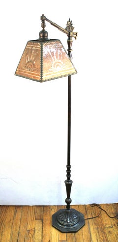 Art Deco Floor Lamp with Mica Shade