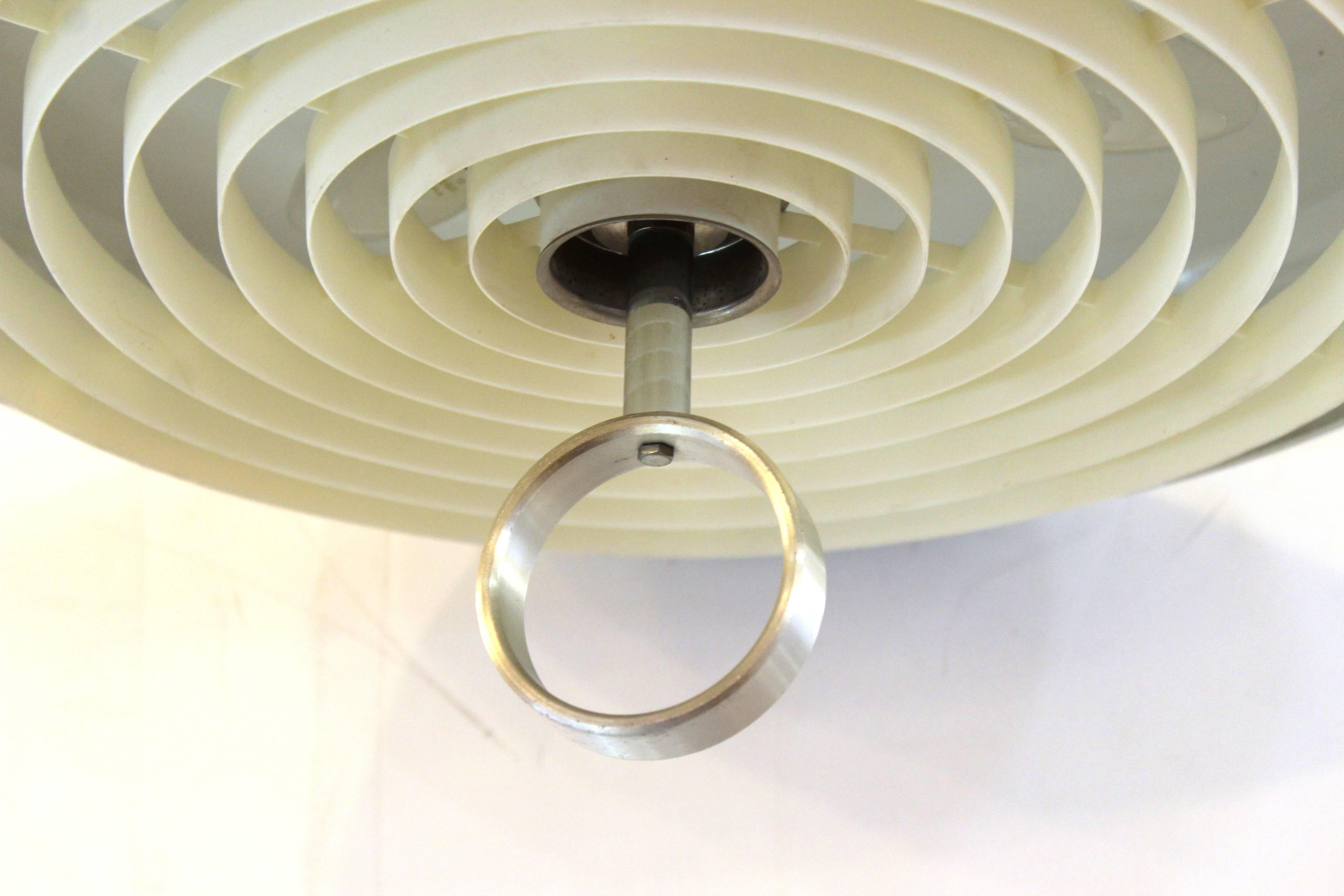 Aluminum Op-Art Mid-Century Modern Pendant Light