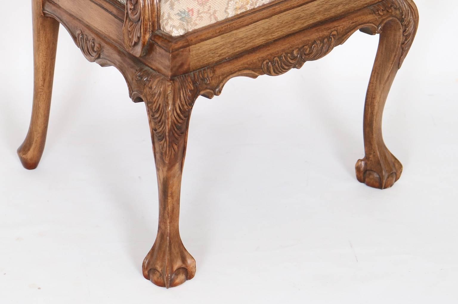 Chippendale Style Carved Doll Chair in Wood 1