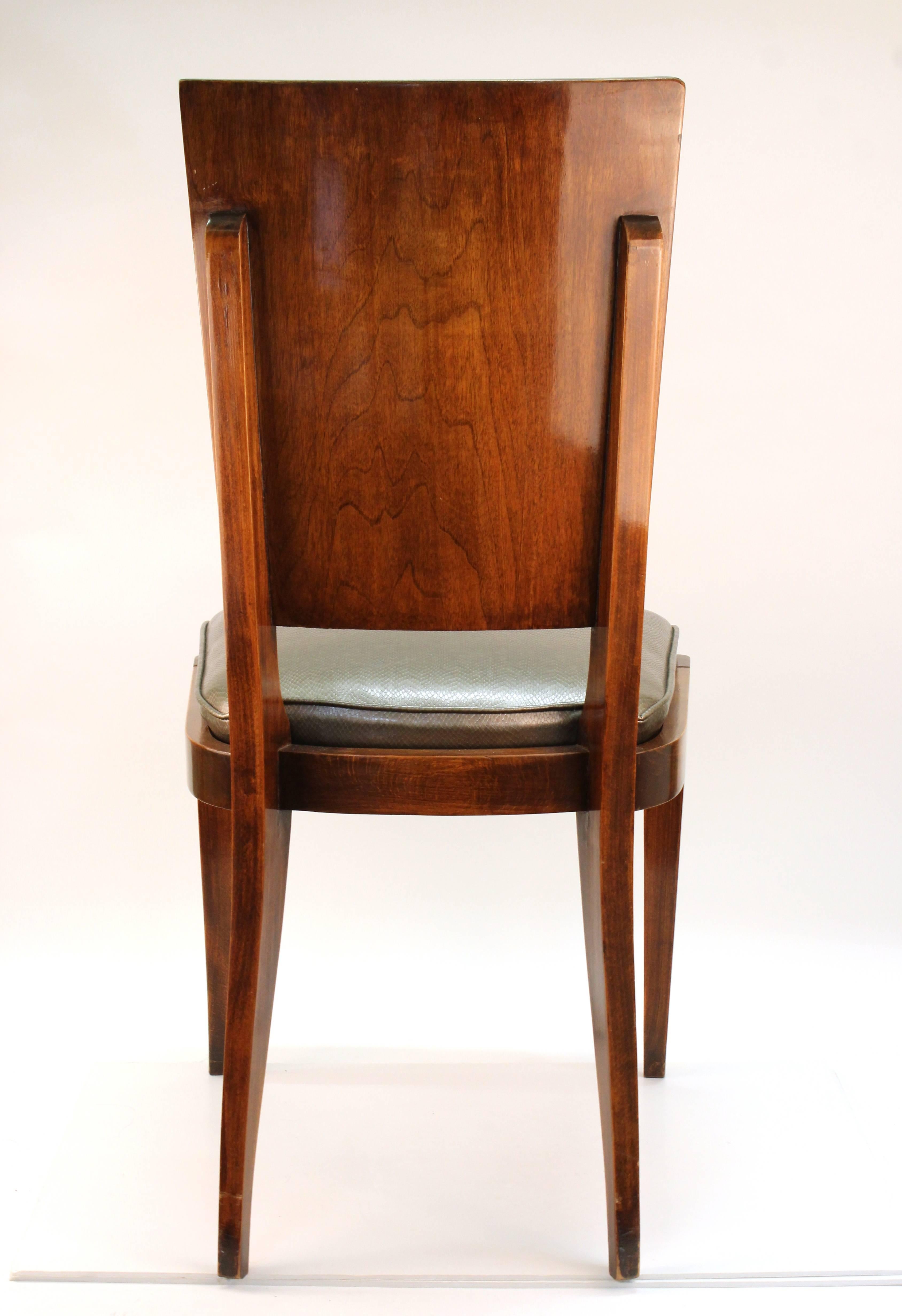 Art Deco Rosewood Dining Chairs, Set of Six 1
