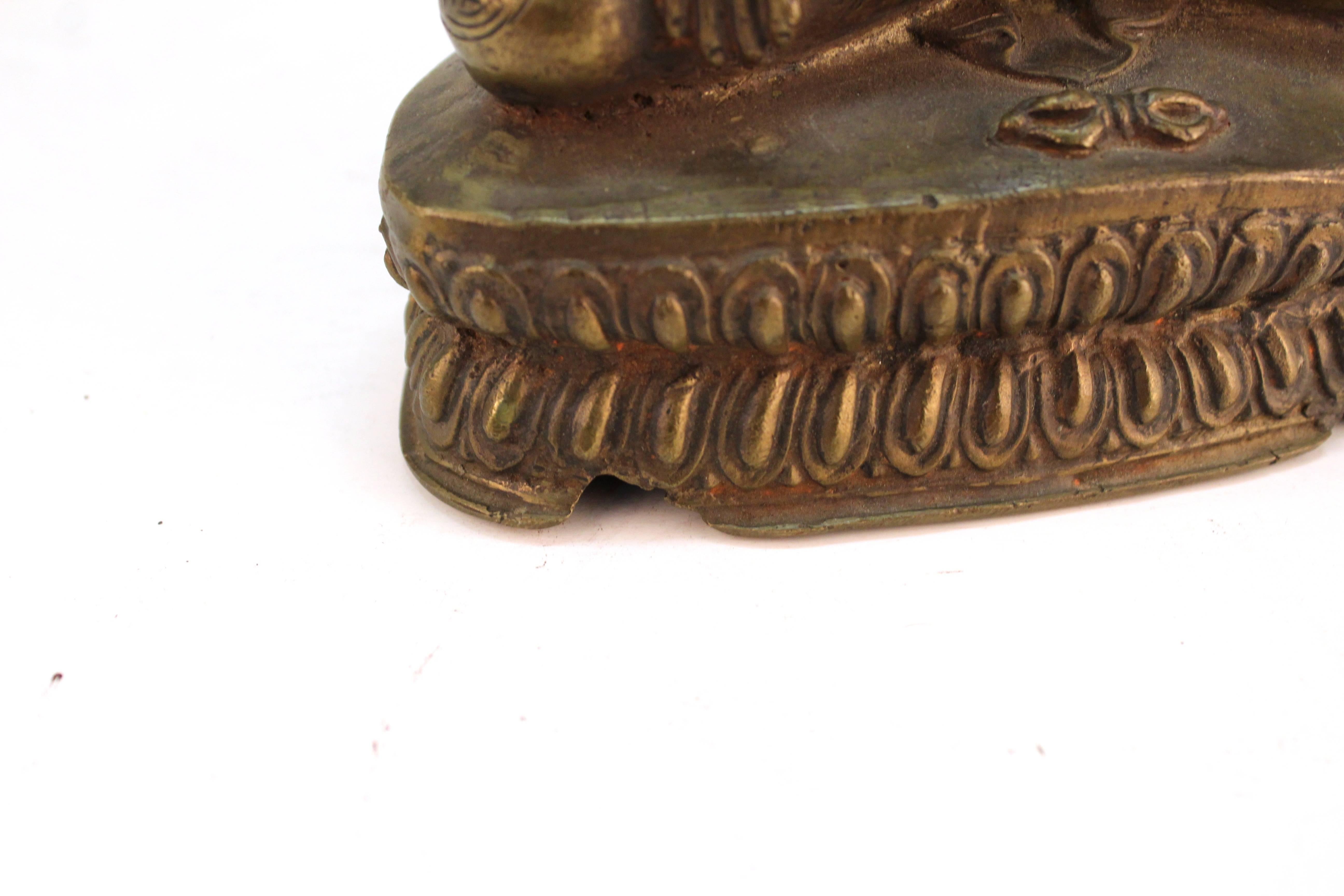 Chinese Seated Bronze Buddha Figure 4