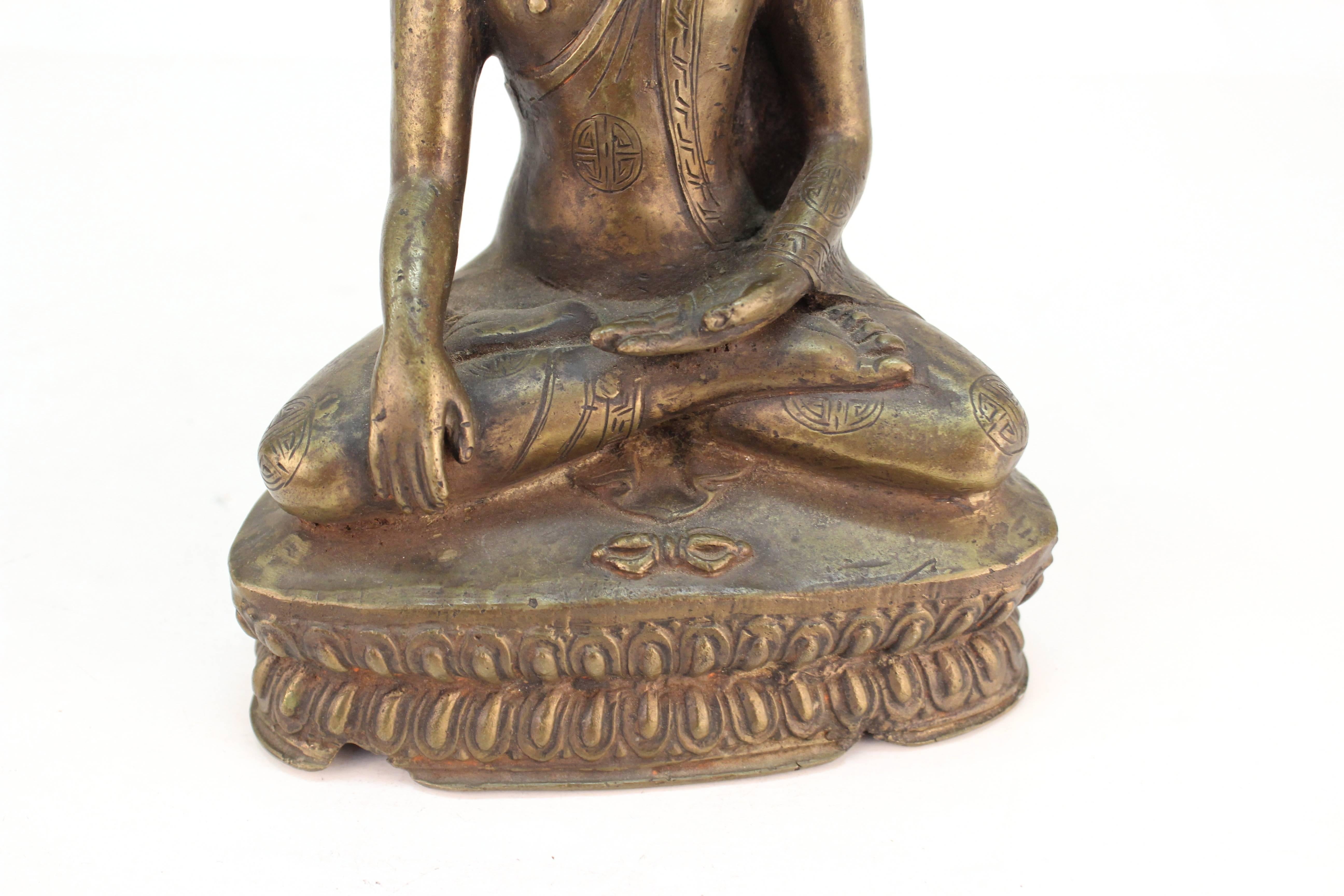 Chinese Seated Bronze Buddha Figure 2
