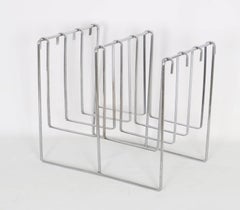 Milo Baughman Chrome Magazine Rack