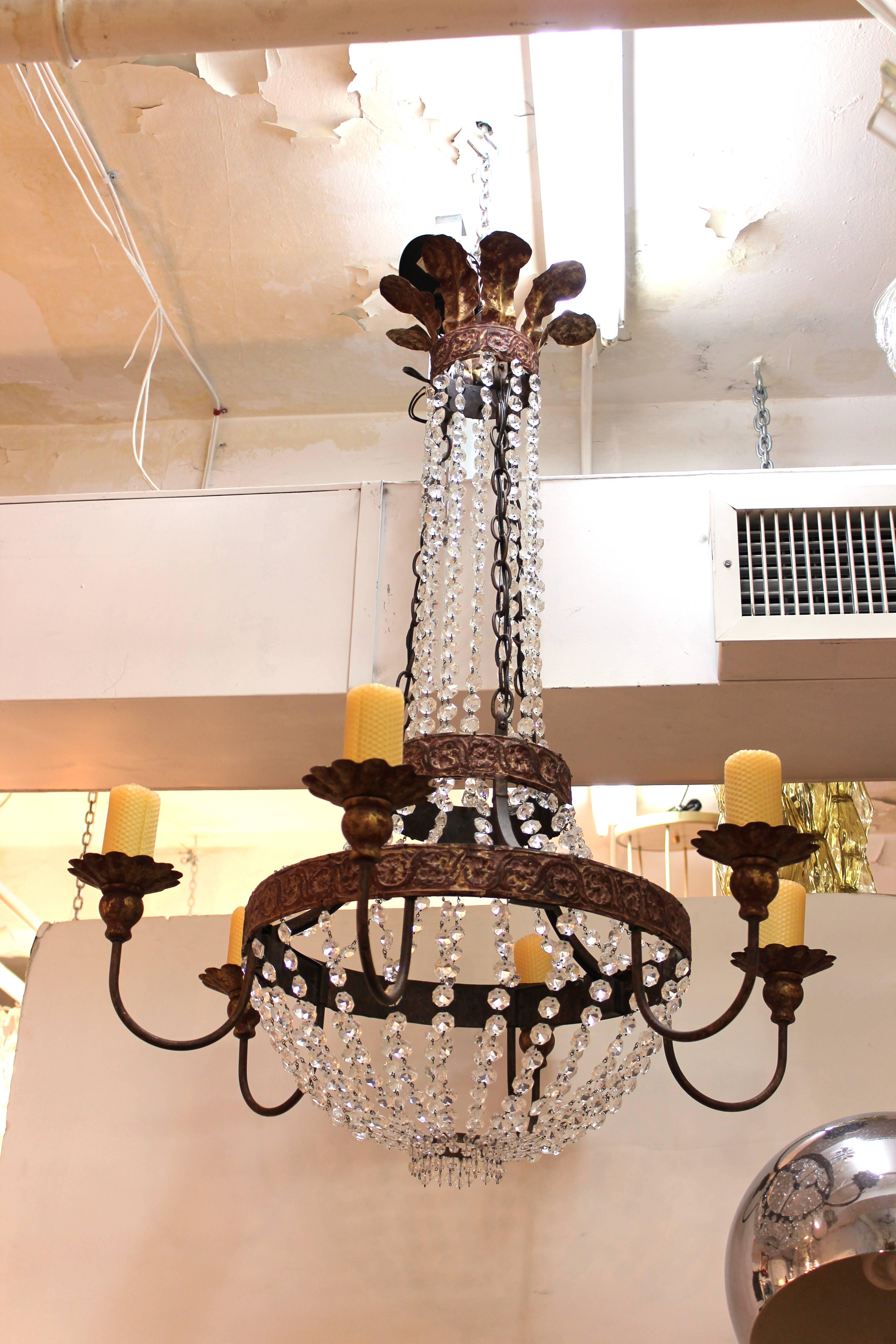 19th Century Style Chandelier with Candle-cupped Hidden Sockets 3