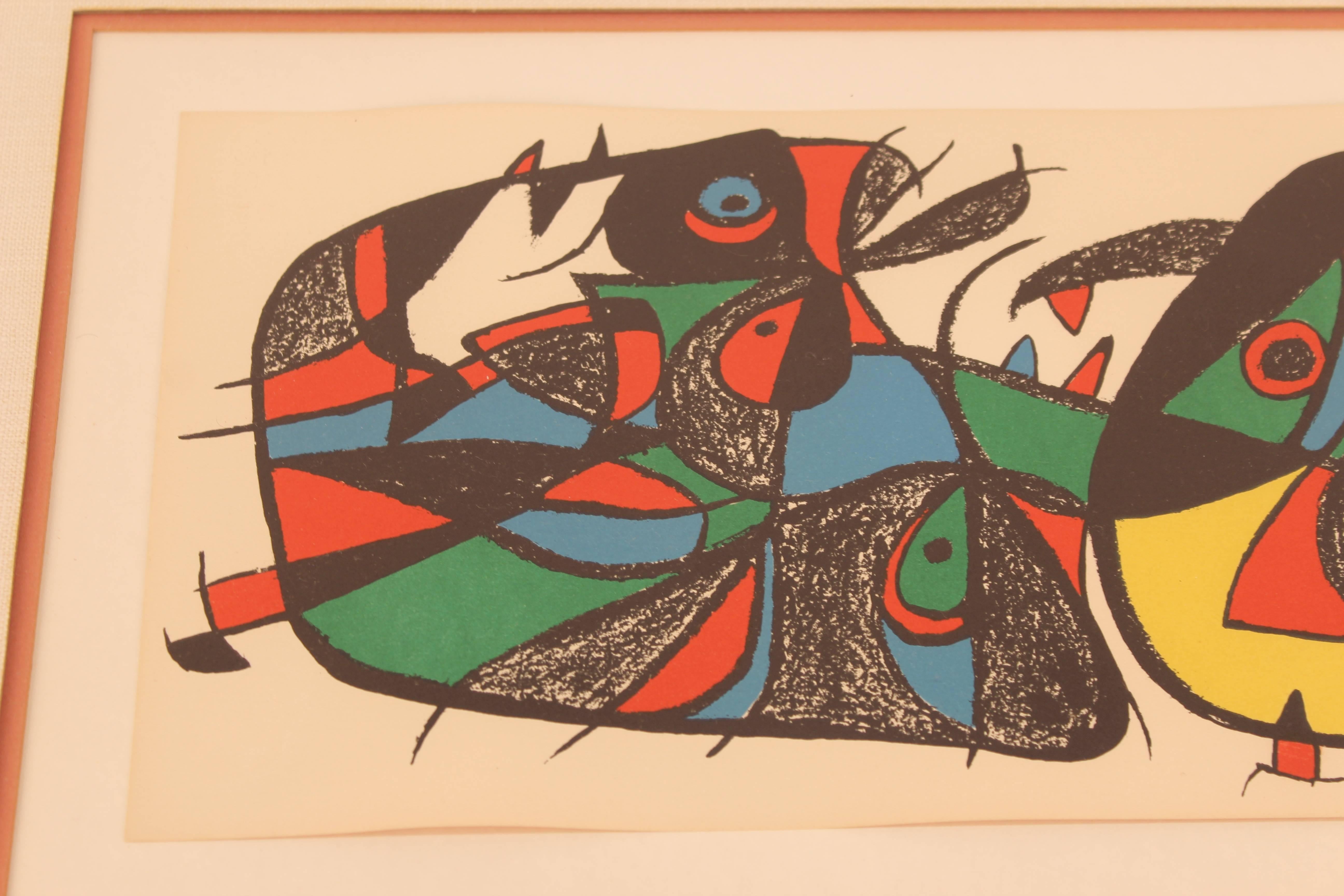 miro litografia escultor italy