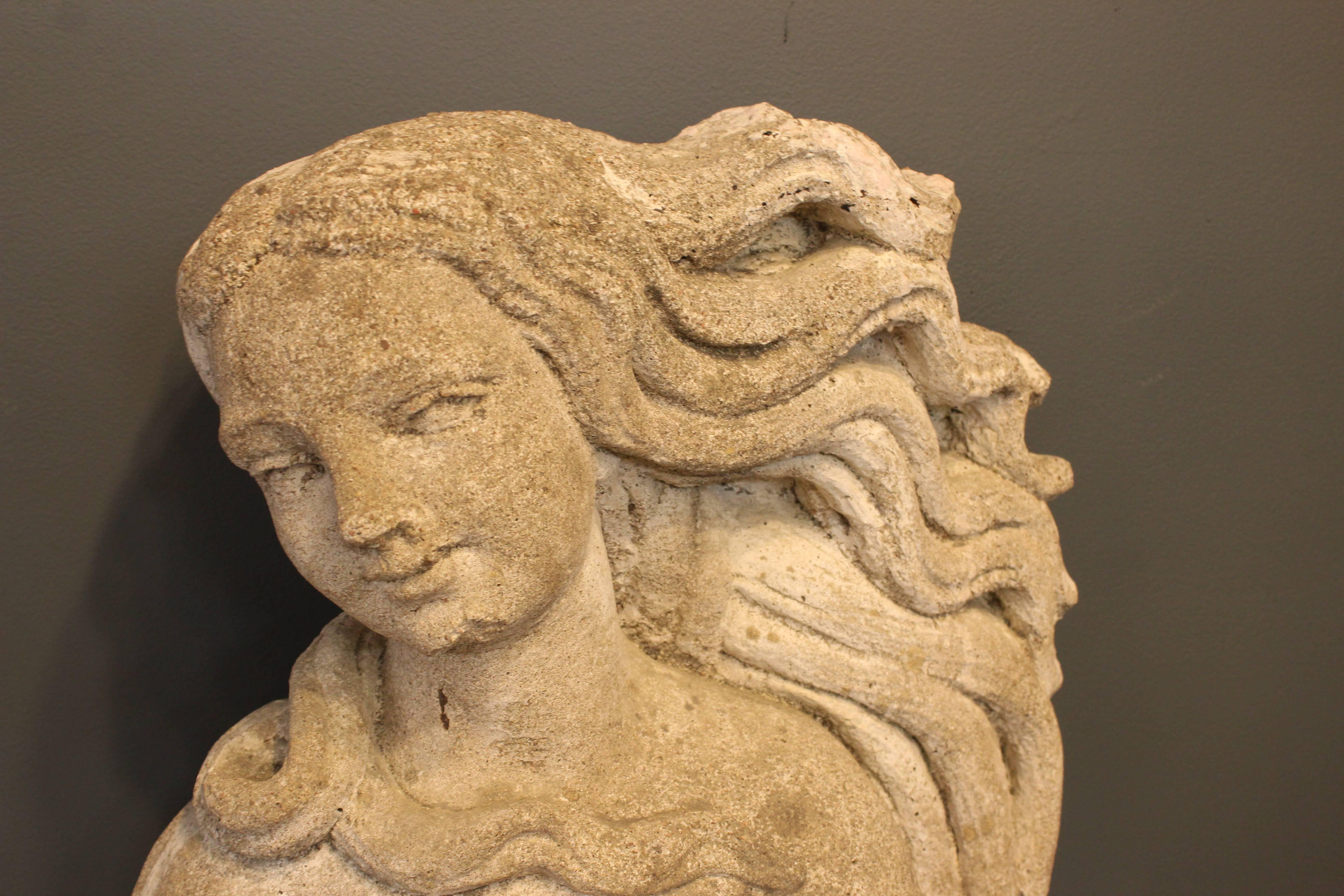 20th Century 'Birth of Venus' Statue in Cement Stone