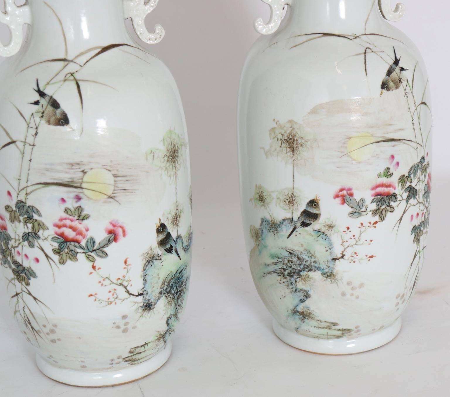 Chinese Vases with Birds 1