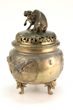 Japanese Cast Brass Censer, Meiji Period