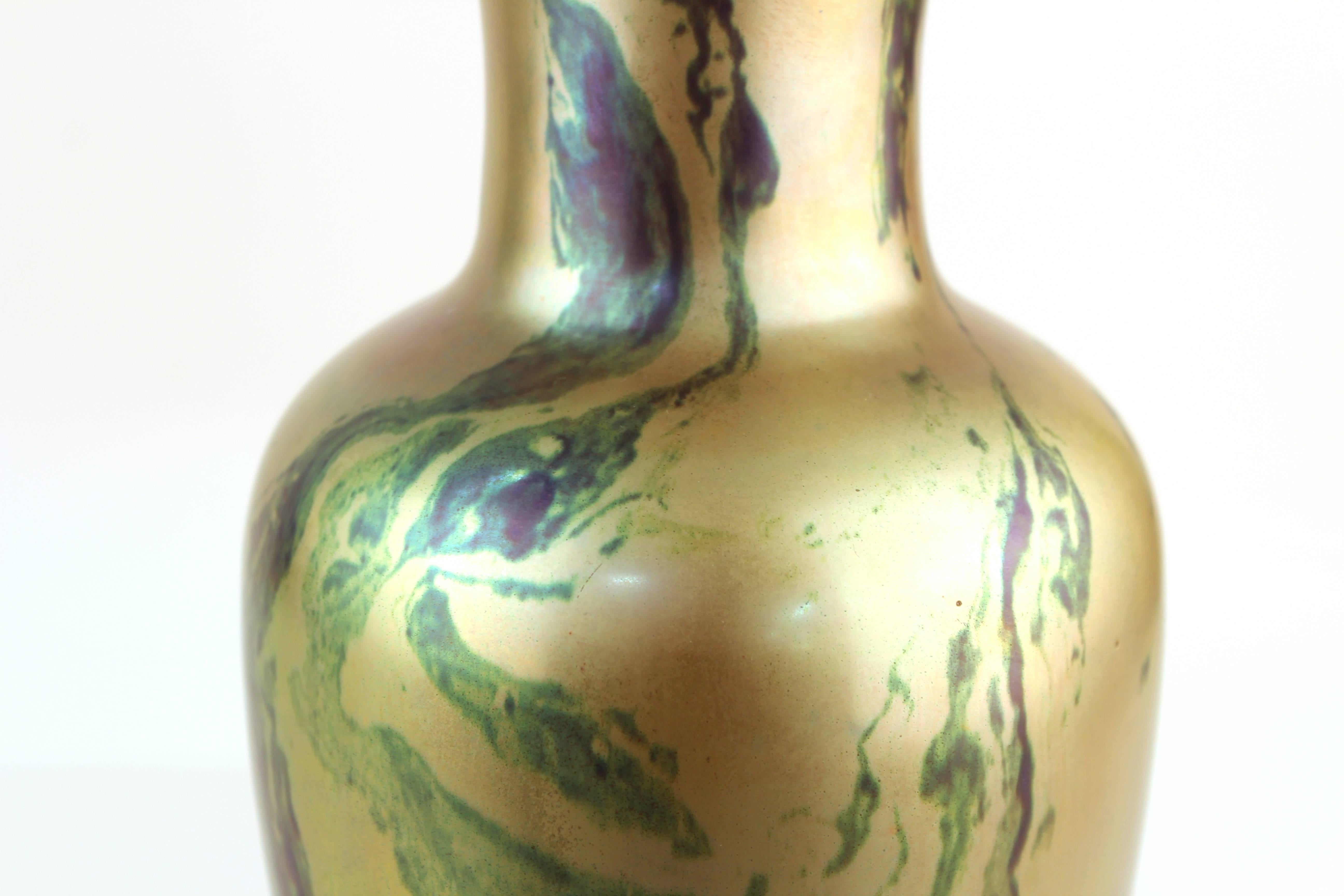 Zsolnay Pecs Luster Vase In Good Condition In New York, NY