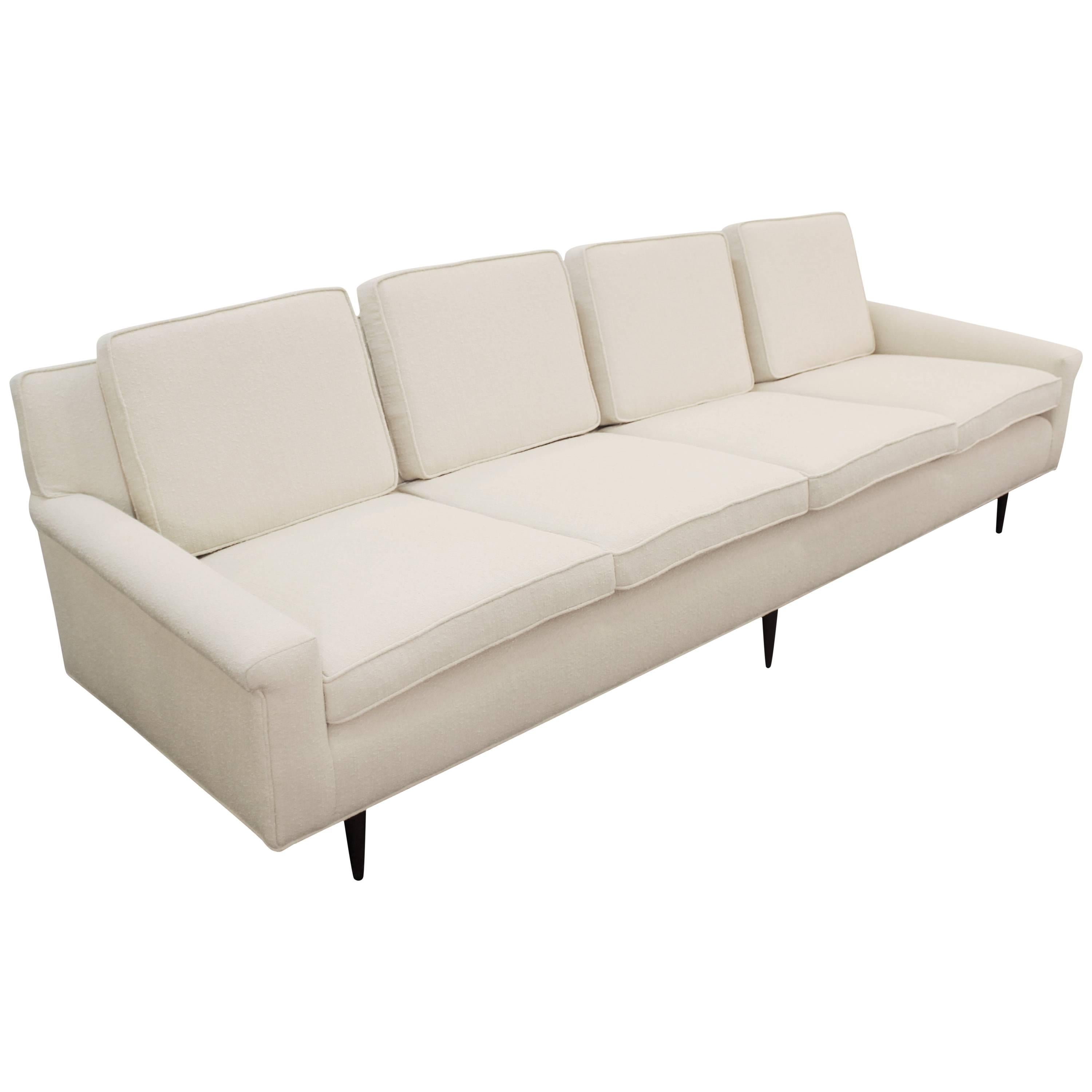 Thayer Coggin Sofa in Off-White Boucle Fabric