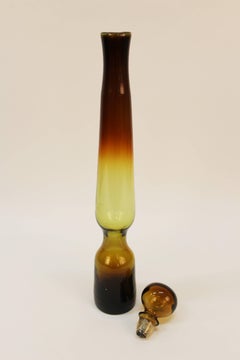 Set of Six Tom Connally Blown Glass Decanters for Greenwich Flint-Craft