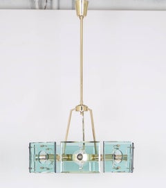 Mid-Century Modern Fontana Arte Chandelier by Gino Paroldo