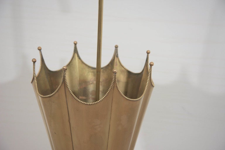 Mid-Century Modern Italian Midcentury Brass Umbrella Stand