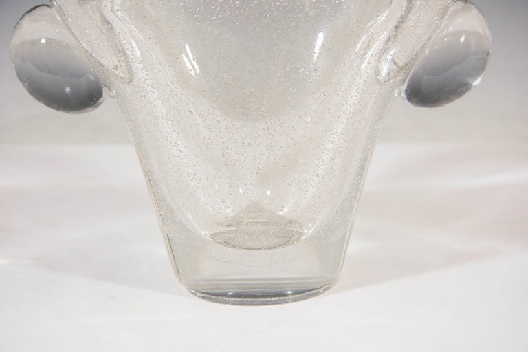 glass vase with bubbles