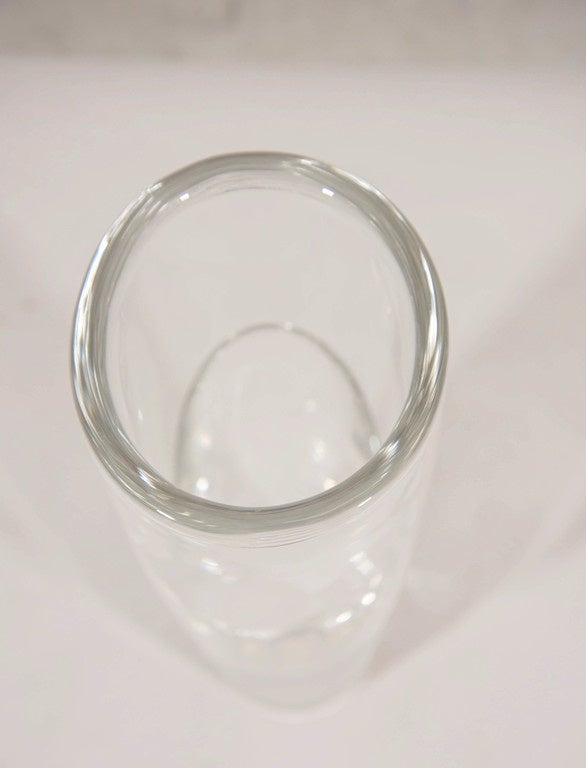 Sven Palmquist Art Deco Cased Glass Crystal Vase for Orrefors 1
