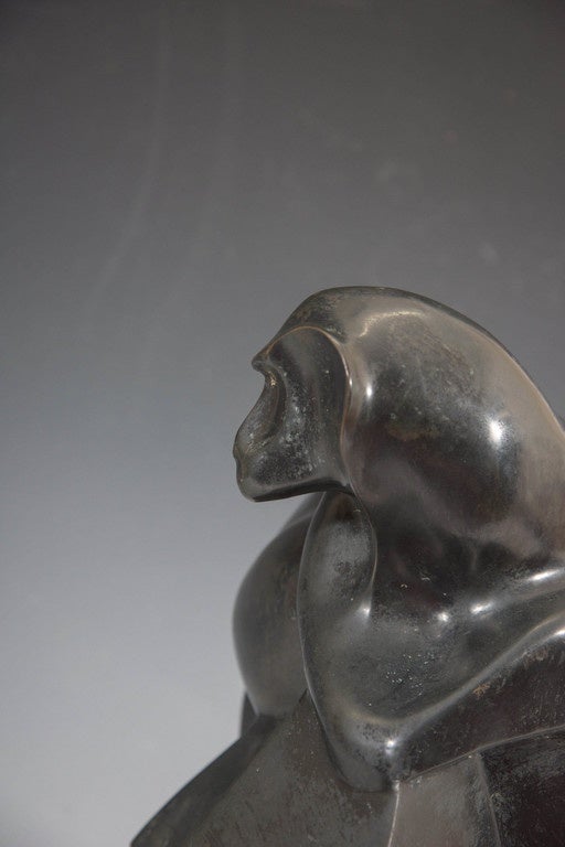 Roberto Estevez Sculptural Baboon in Bronze In Good Condition In New York, NY