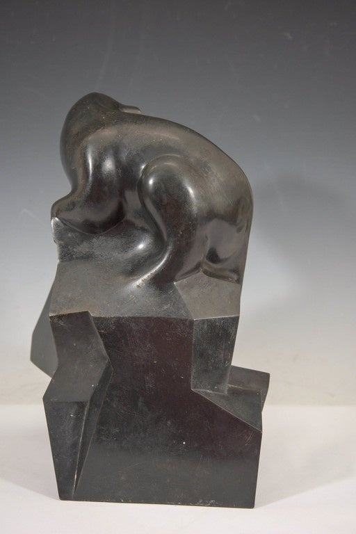 Roberto Estevez Sculptural Baboon in Bronze 1